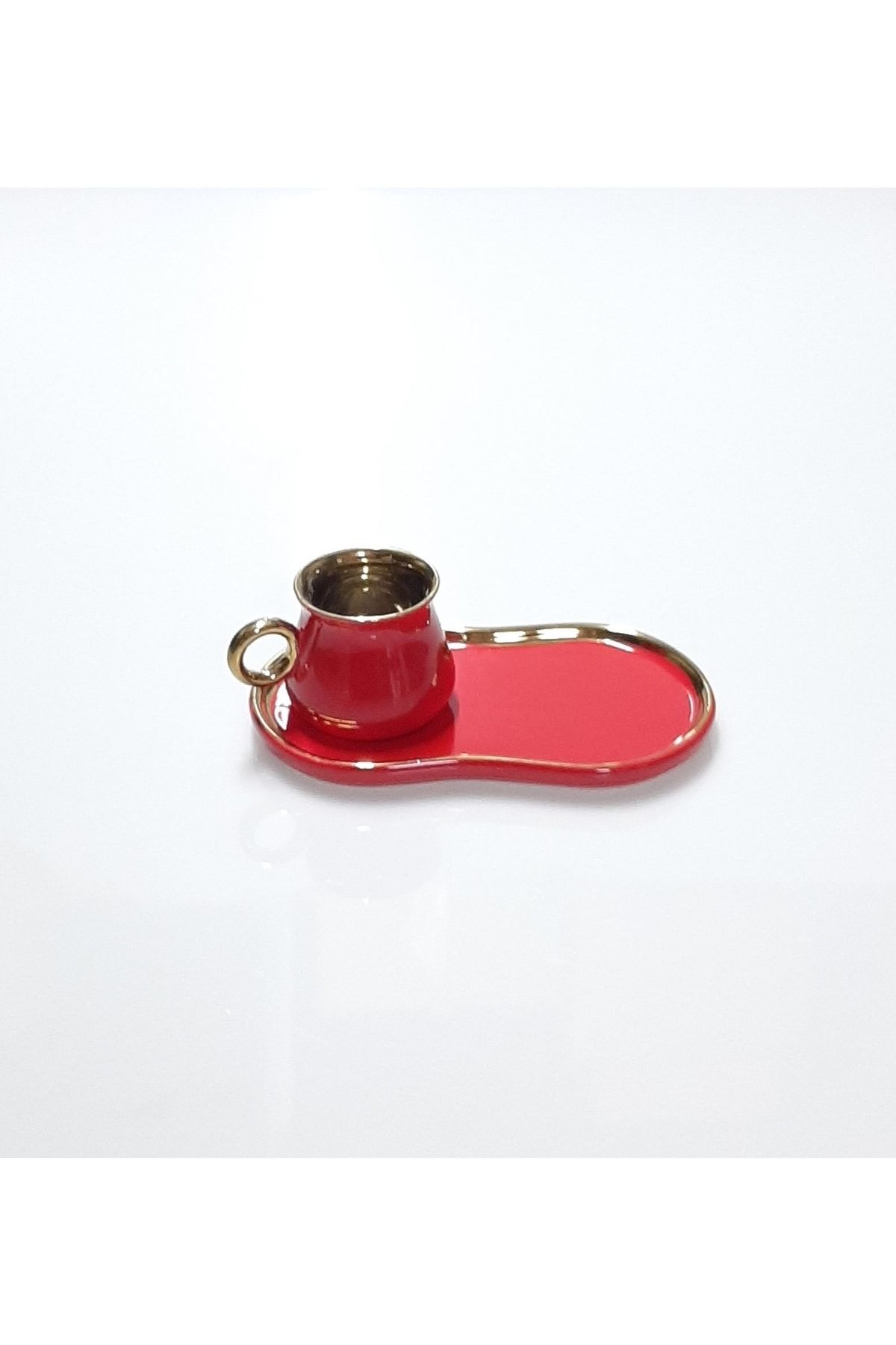 SIGMA GLASS Kırmızı 6 Kişilik Kahve Fincan Takımı 90 ml