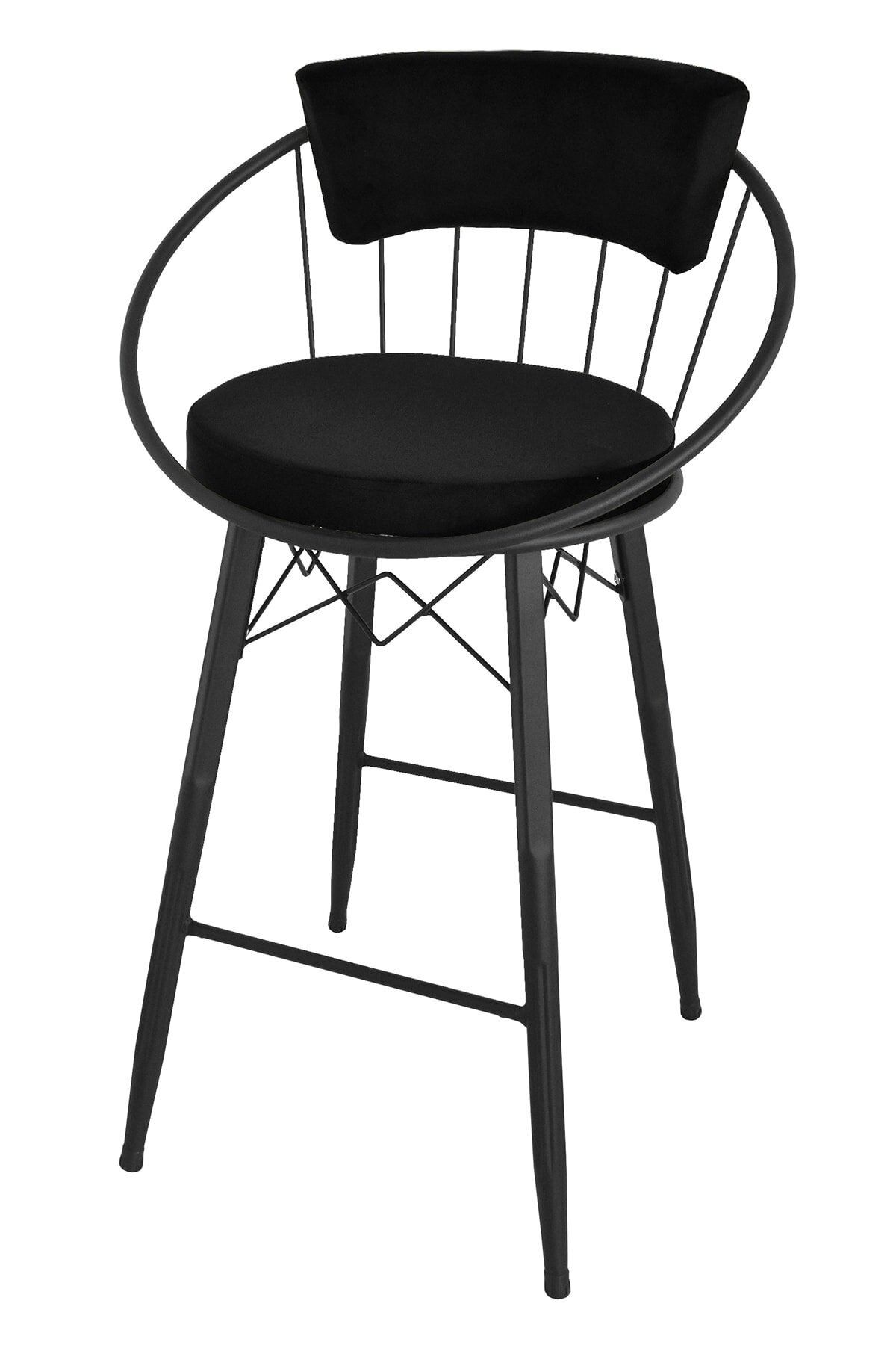 BY ORHAN GÜZEL Bar Sandalyesi , Ada Mutfak Sandalyesi , Bar Taburesi , Yüksek Sandalye Siyah