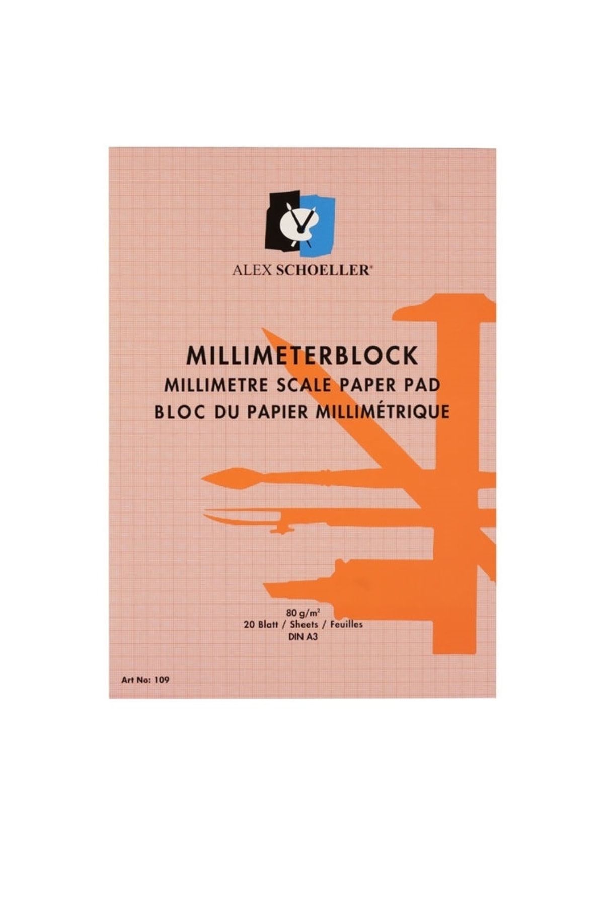 Schoellershammer Milimetrik Blok Defter A3 20 Sayfa Kırmızı