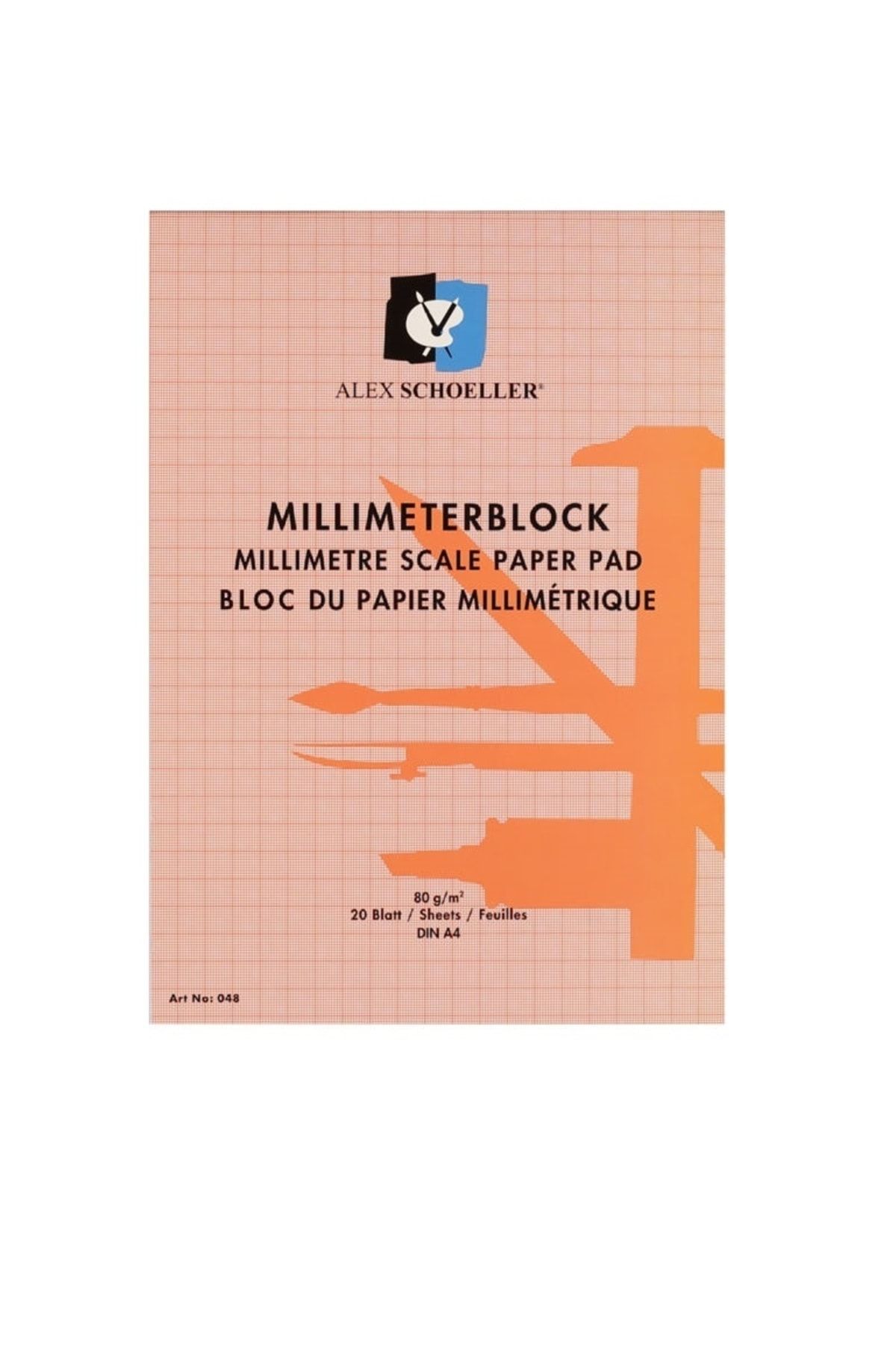 Schoellershammer Milimetrik Blok Defter A4 20 Sayfa Kırmızı