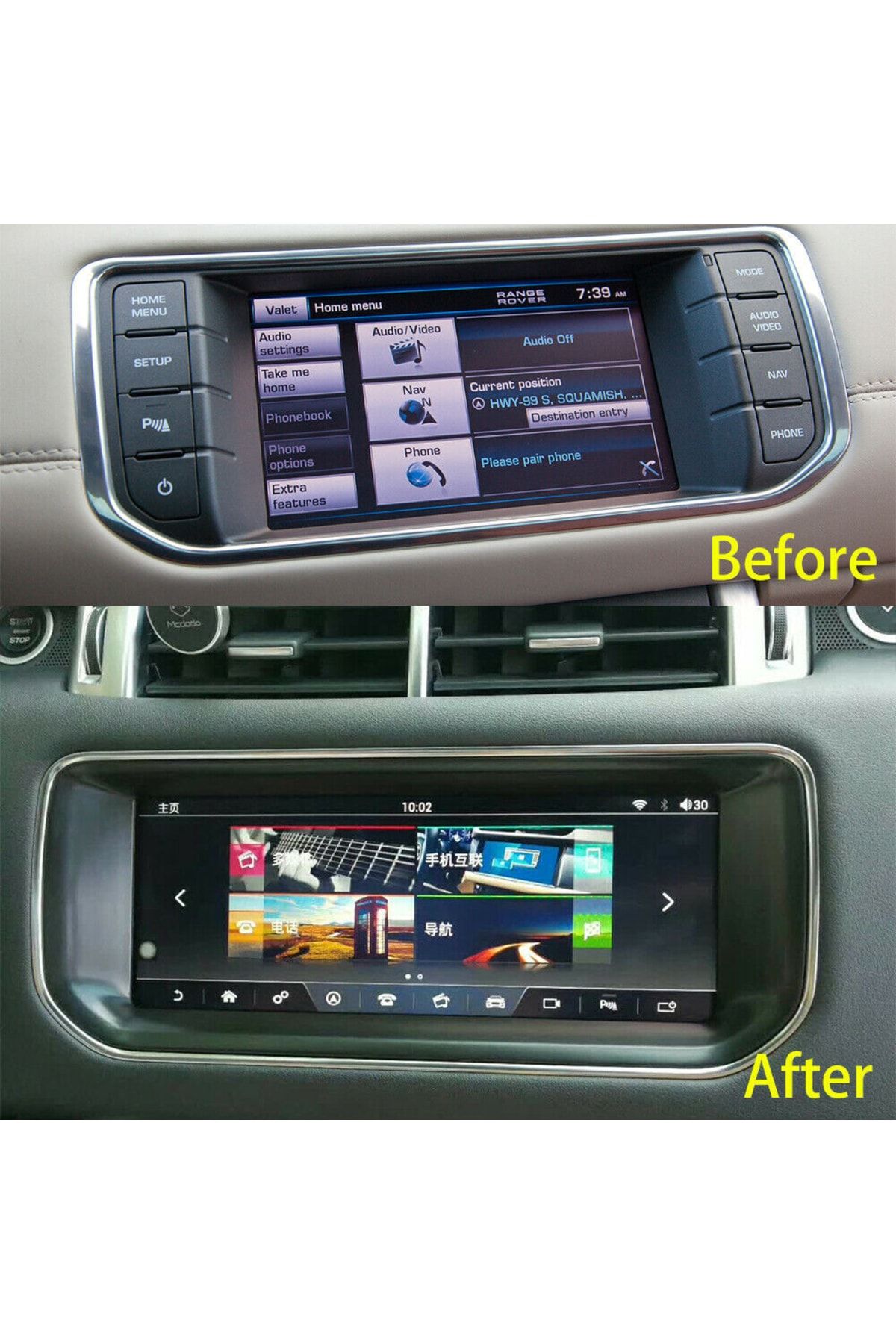 demirusta Range Rover Voque Carplay+and.auto Navigasyon Dvd Usb Bt Kamera Uyumlu