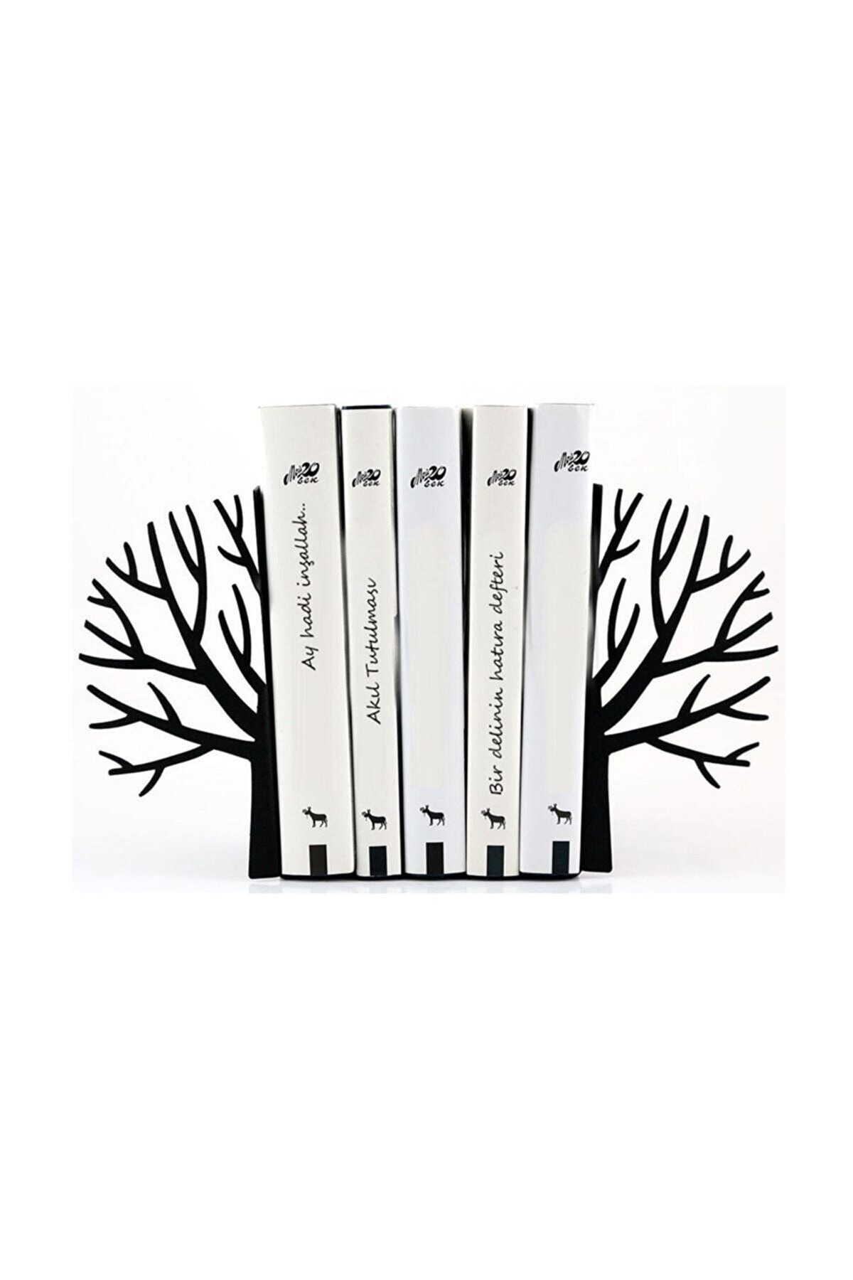 Simge Yapı Dekorasyon Ağaç Figürlü Dekoratif Metal Kitap Tutucu, Kitap Desteği