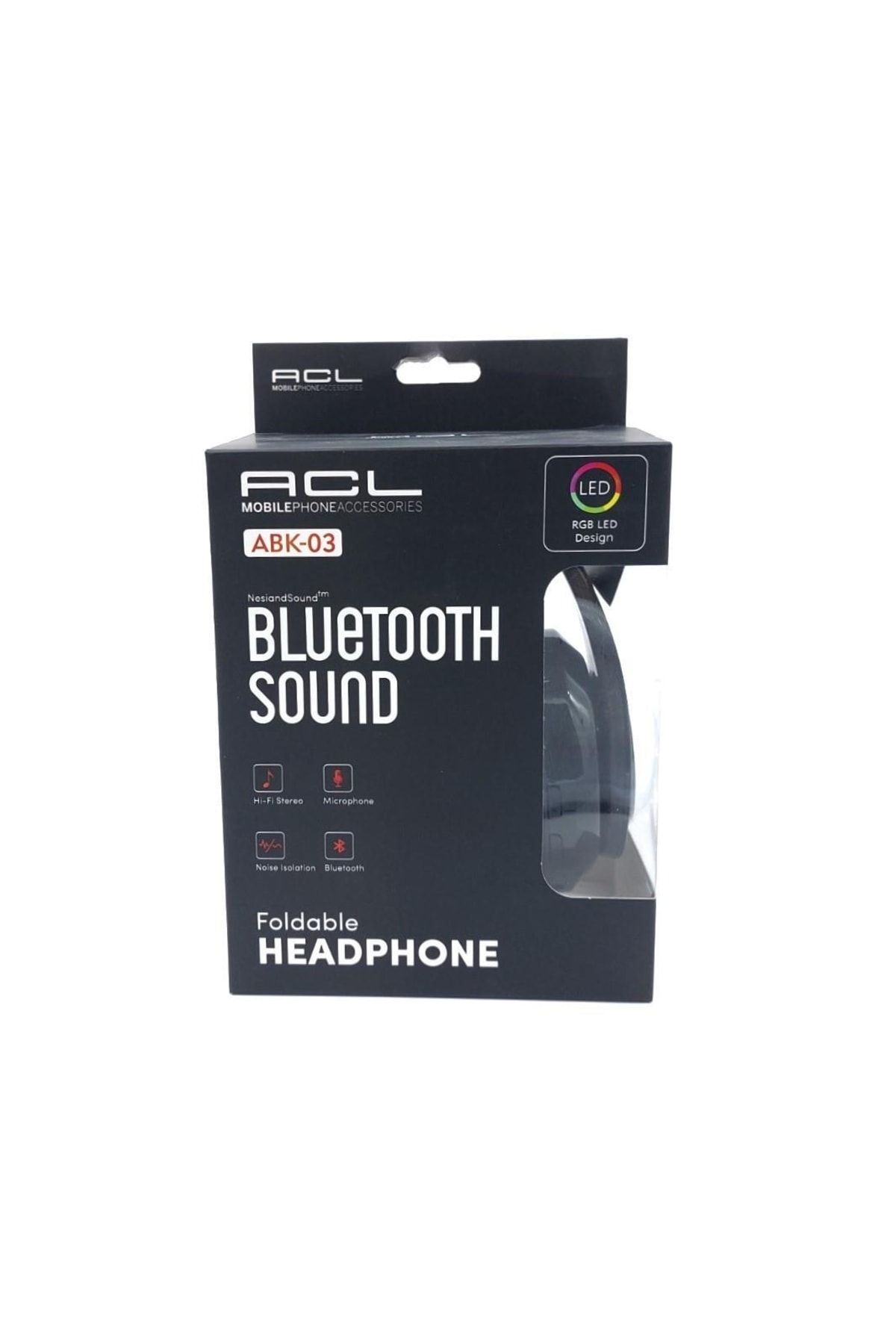 ACL Abk-03 Kablosuz Rgb Led Bluetooth Kulaklık Siyah