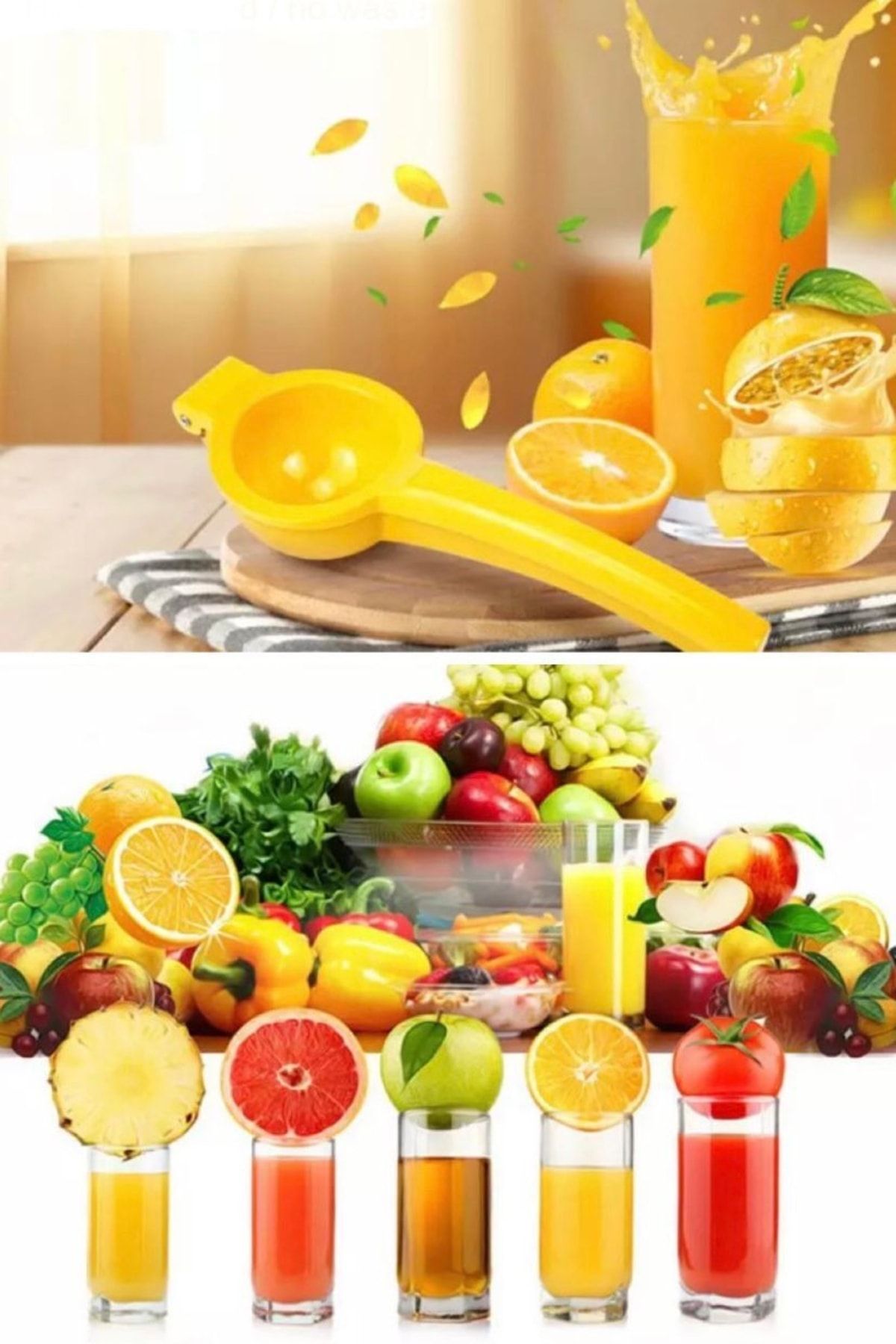 Utelips Paslanmaz Çelik Kolay Pratik Limon Narenciye Mandalina Portakal Sıkacağı Ziyan Etmez Komple Meyve Su