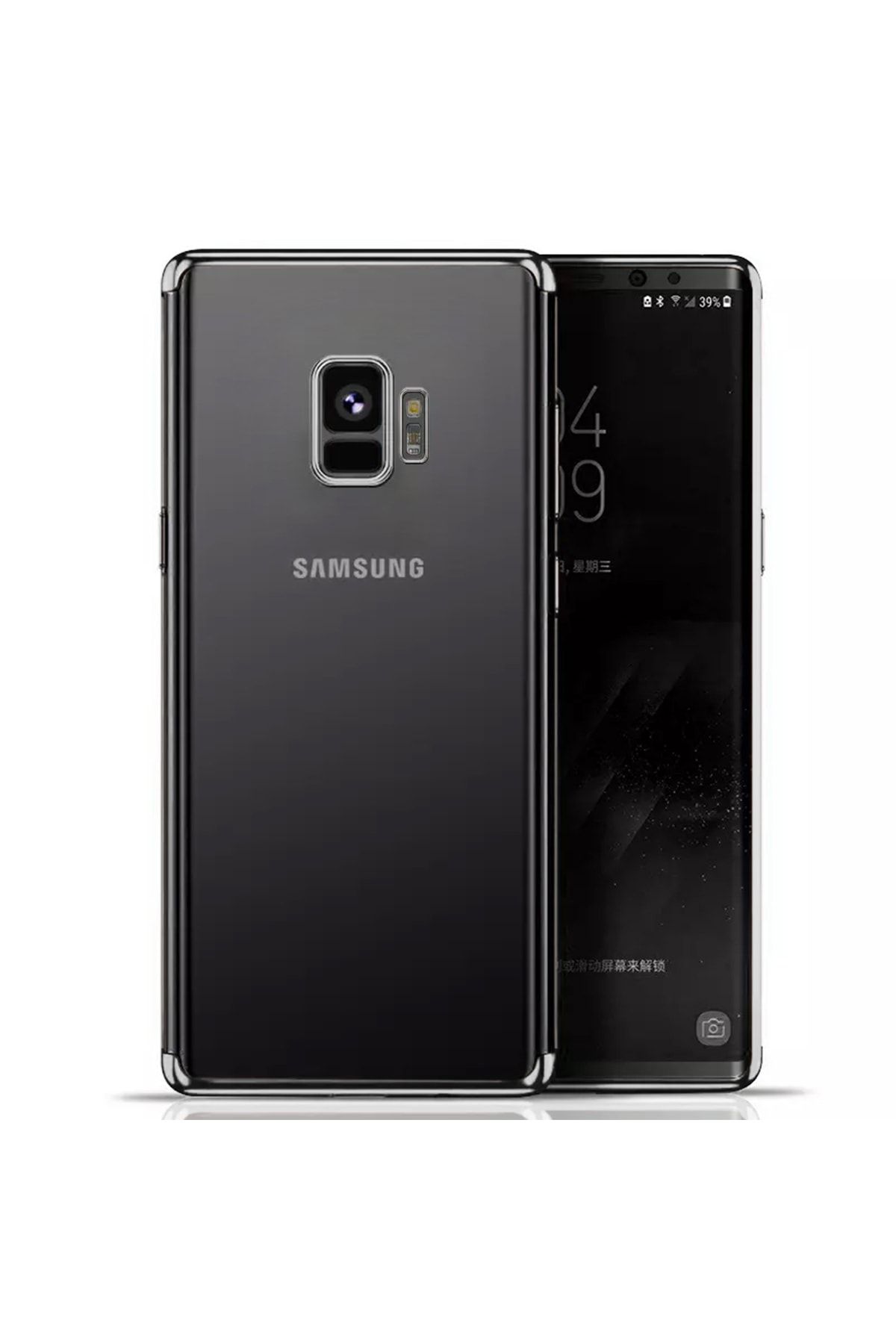 Microsonic Galaxy S9 Kılıf, Microsonic Skyfall Transparent Clear Gümüş