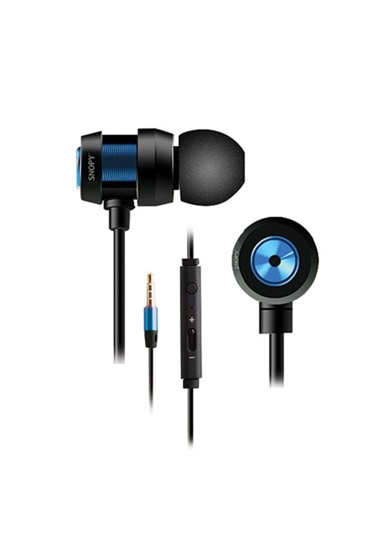 Snopy Sn-j01 Mobil Telefon Uyumlu Kulak Içi Siyah/mavi Mikrofonlu Kulaklık