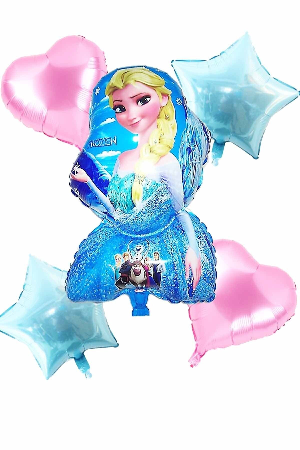 Parti Dolabı 5 Adet Elsa Anna Frozen Karlar Ülkesi Kraliçesi Folyo Balon Seti