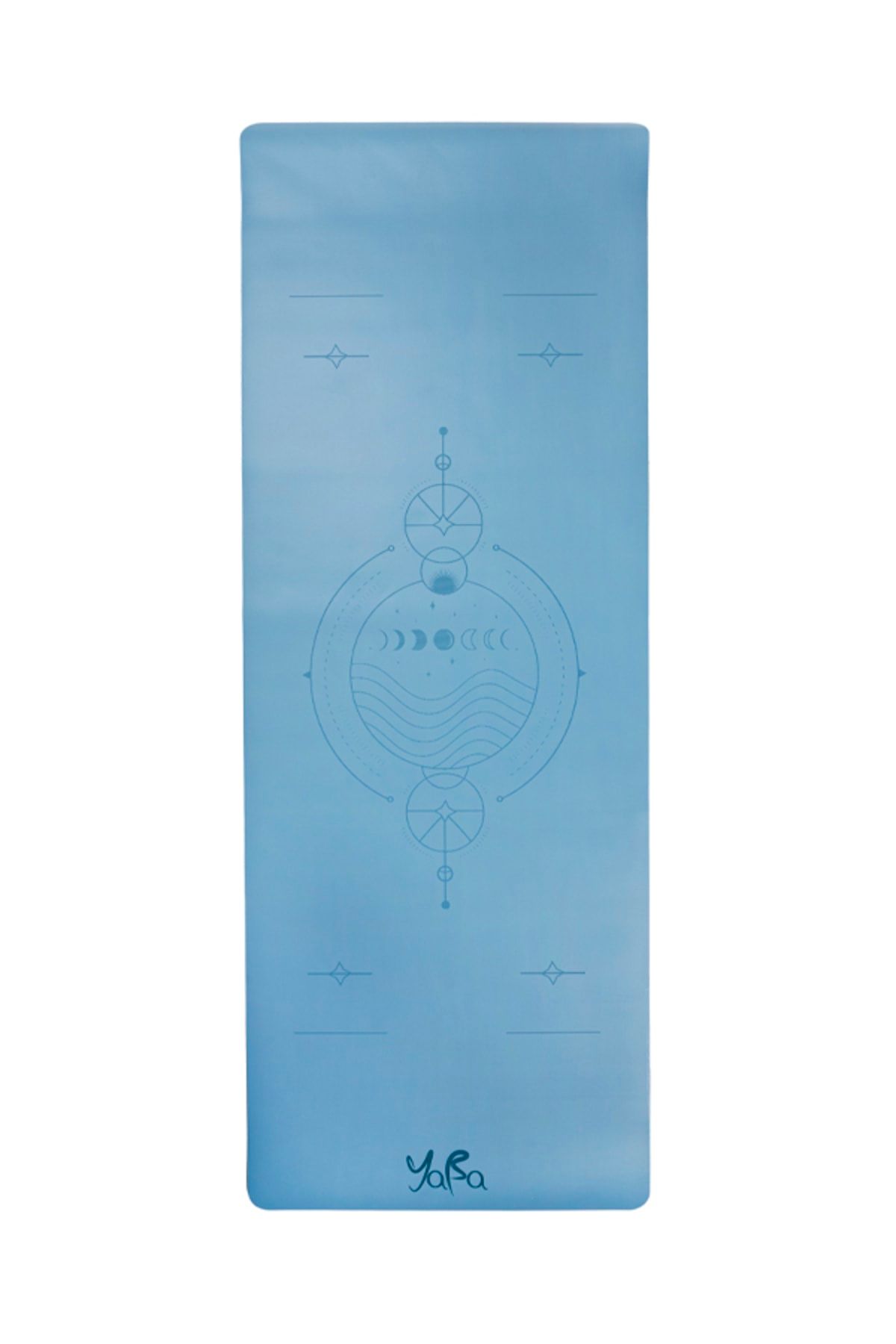 YABA Pu - Rubber Yoga Matı Minderi Ay Haritası 183*68*0.5cm Mavi
