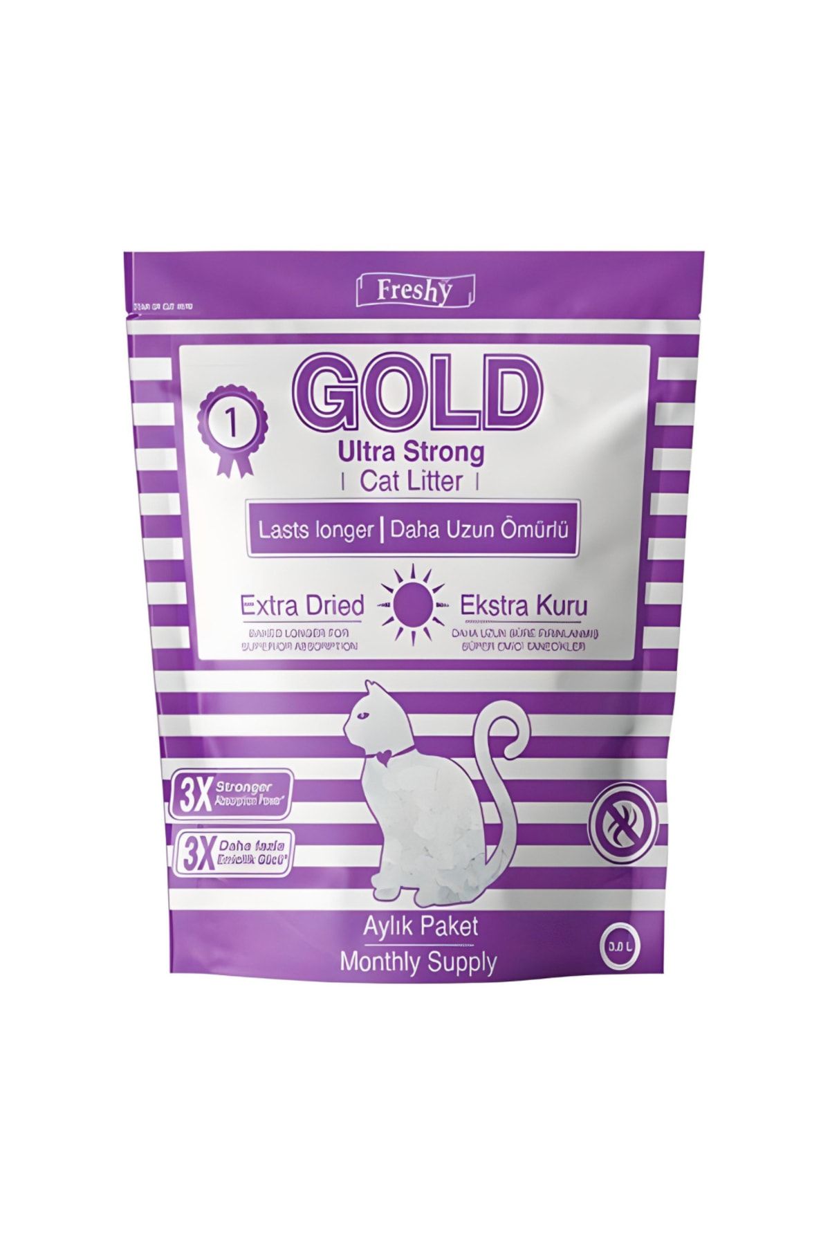 Freshy Gold Premium Silica Cat Litter Kalın Taneli Kristal Kedi Kumu 3.8 Litre