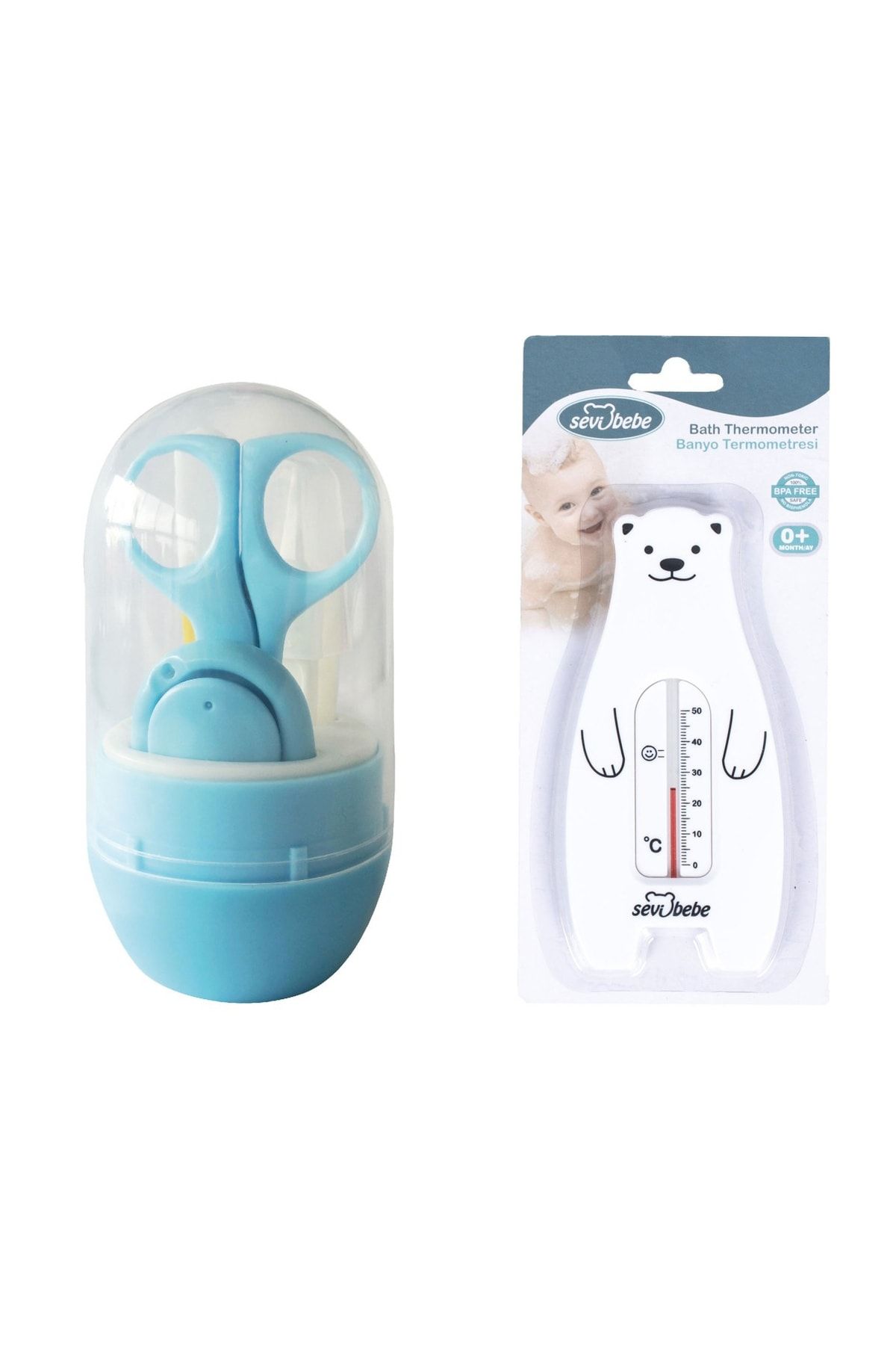Sevi Bebe Bebek Bakım Seti (tırnak Makası Seti+banyo Termometresi)