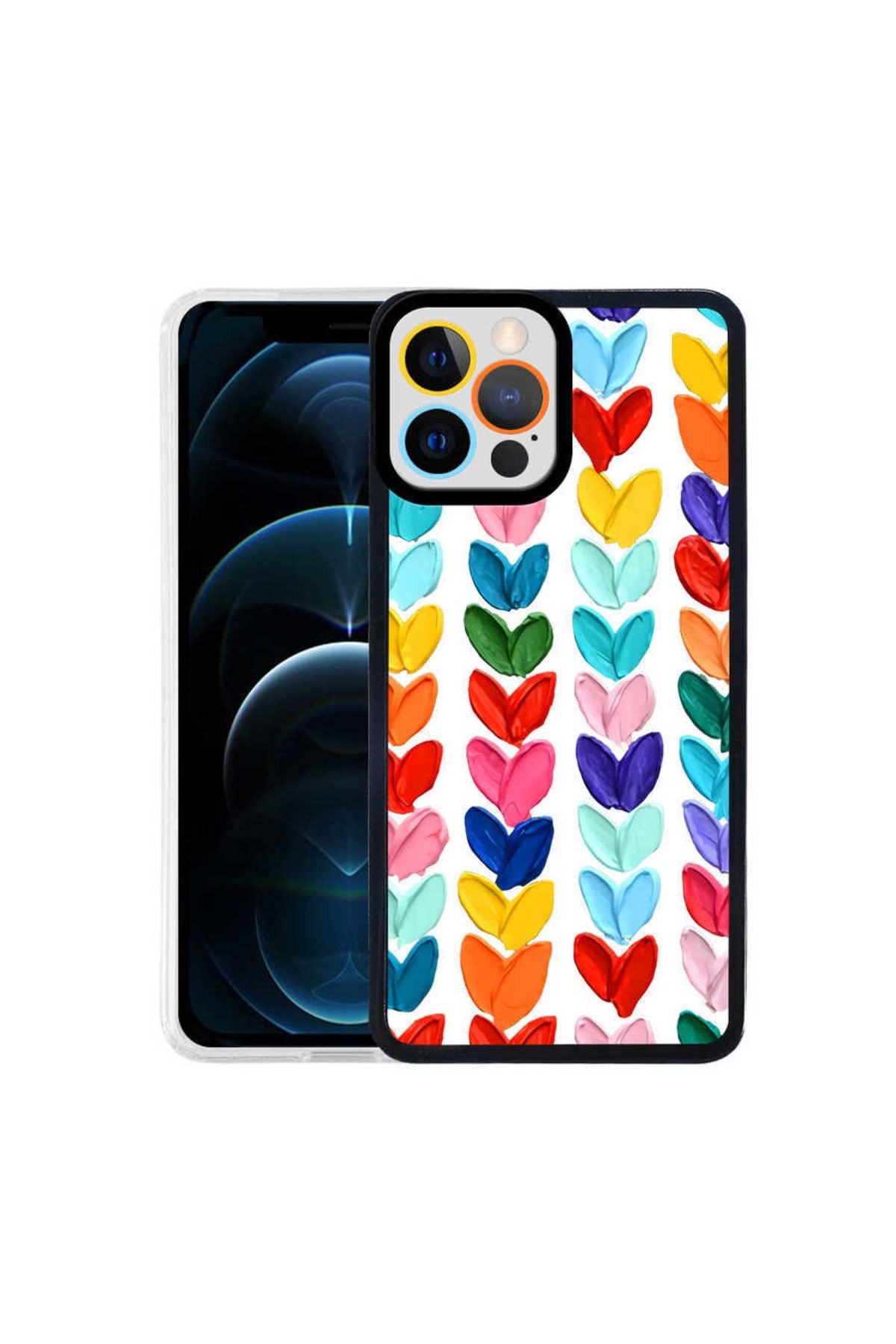 Zore Iphone 13 Pro Uyumlu Kılıf M-fit Desenli Kapak Renk Heart No6