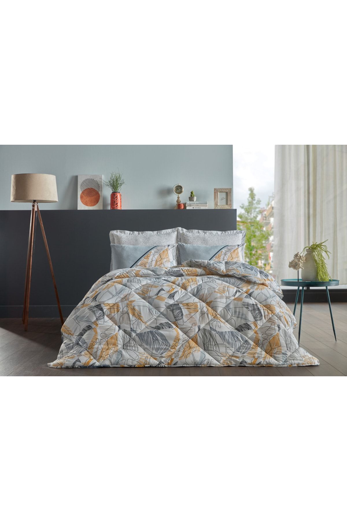 Doqu Home Poly Cotton Verda Uyku Seti Sarı - Tek Kişilik