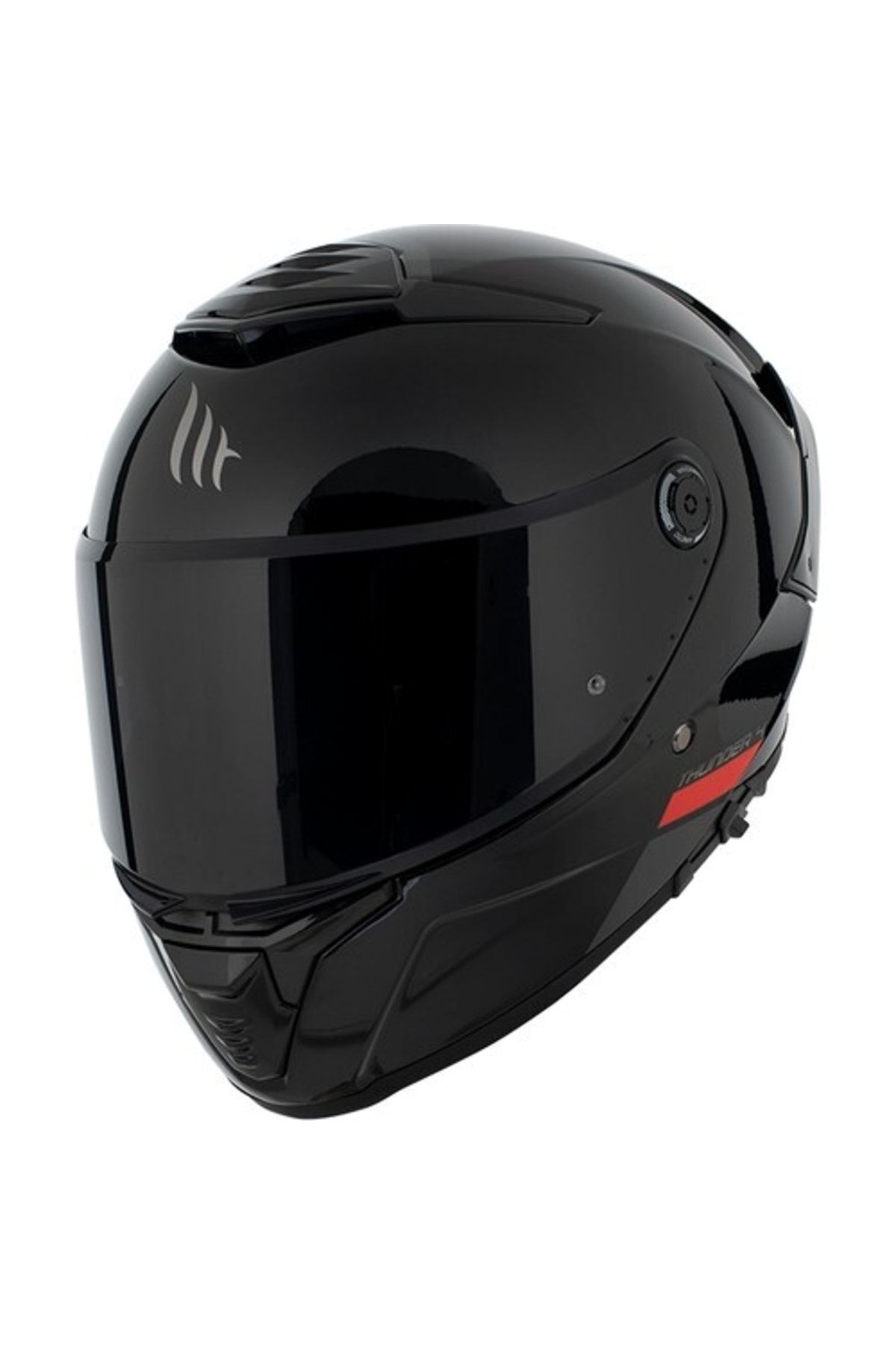 MT Helmets -mt Thunder 4 Sv Solid A1 Gloss Black Şeffaf Vizörlü Kask