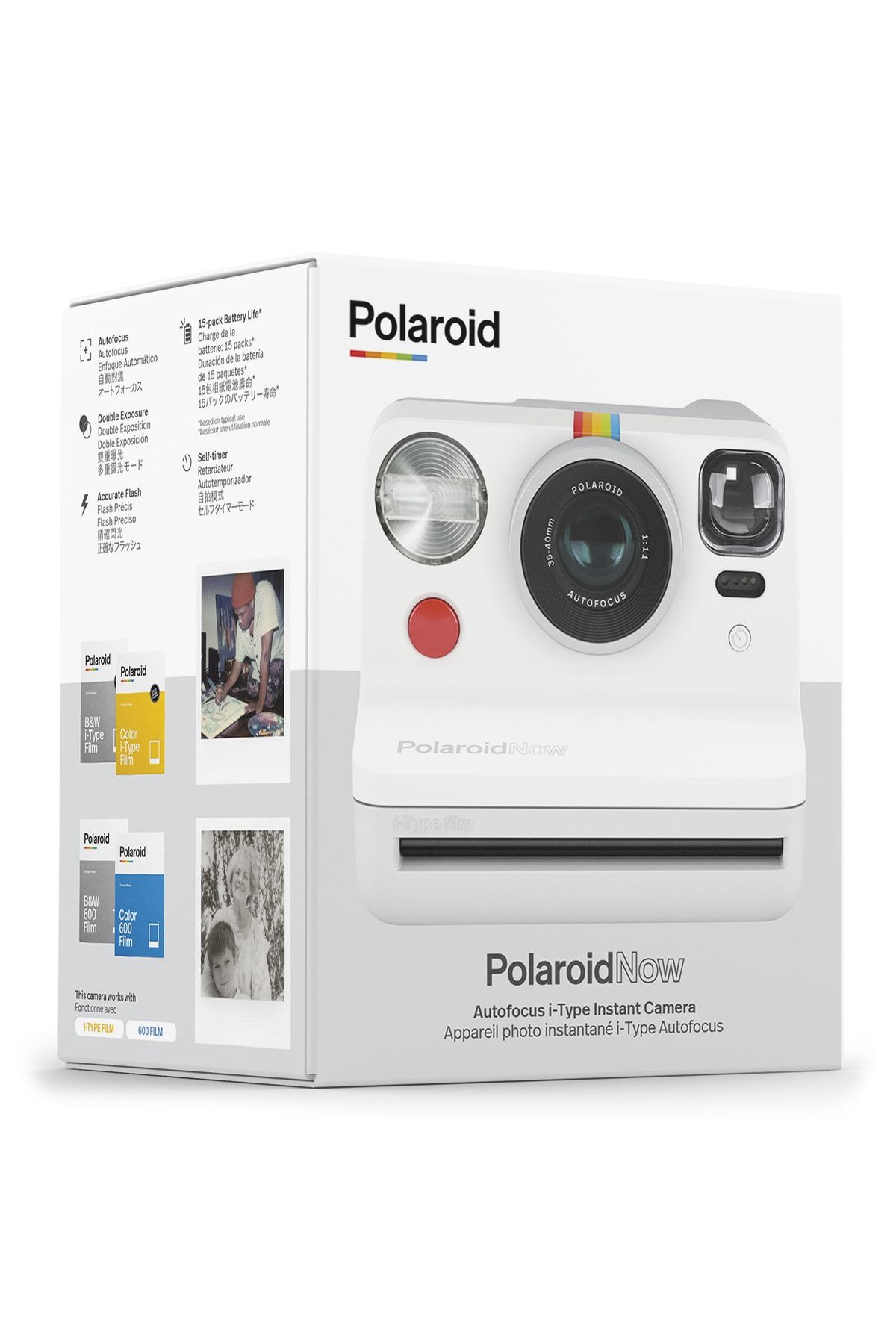Polaroid Now Beyaz Instant Fotoğraf Makinesi Ve 8'li Film Hediye Seti