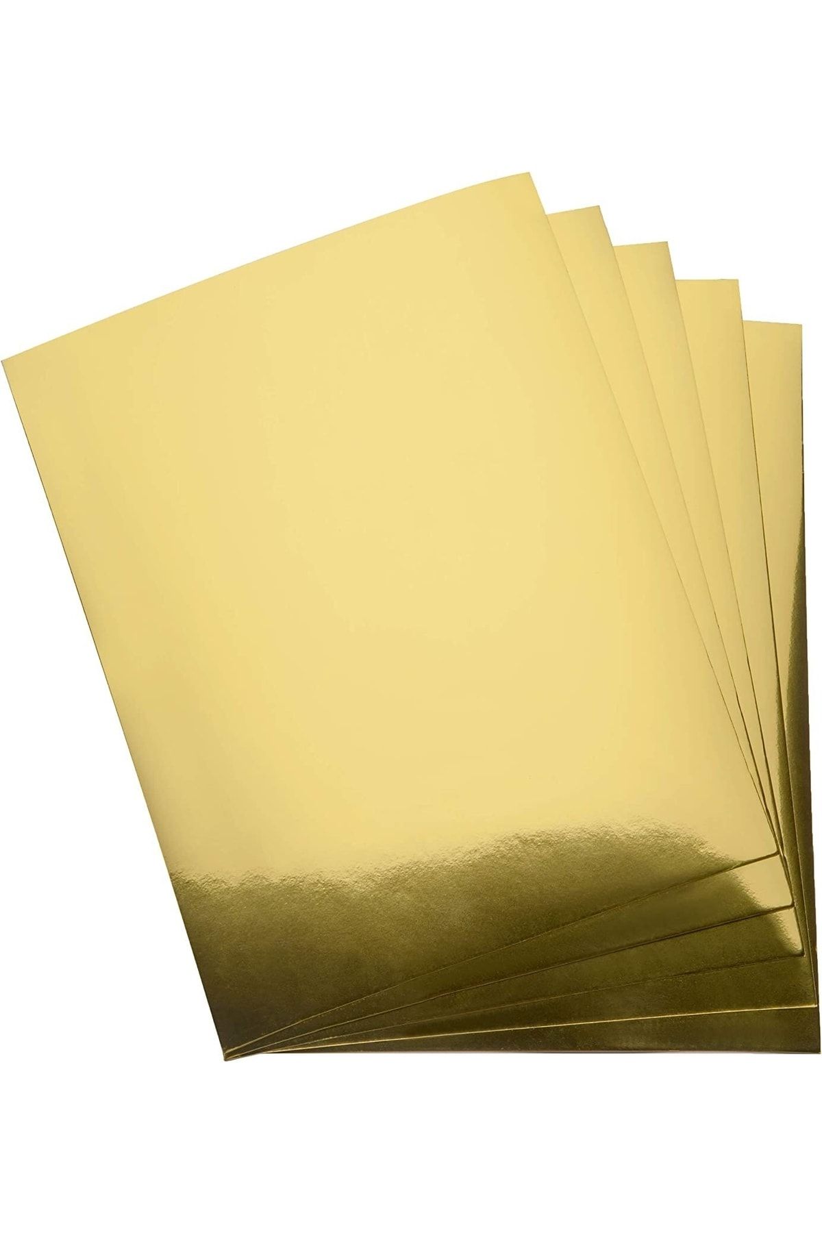 roco paper Metalik Fon Kartonu - Aynalı Fon Kartonu - 200 Gr. 50*70 Cm - Altın