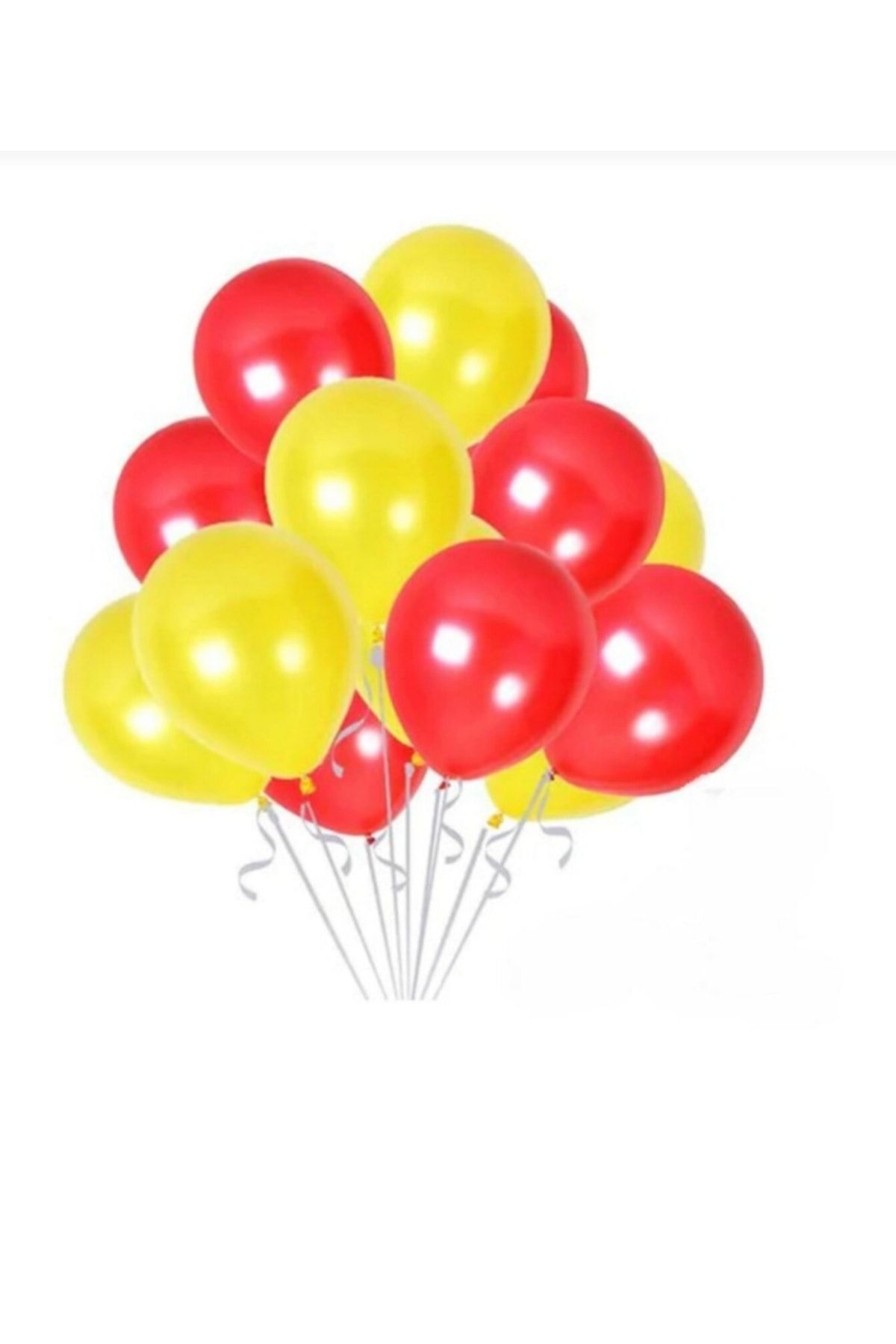 BalonEvi Sarı Kırmızı Galatasaray Metalik Balon 50 Adet 12 Inç