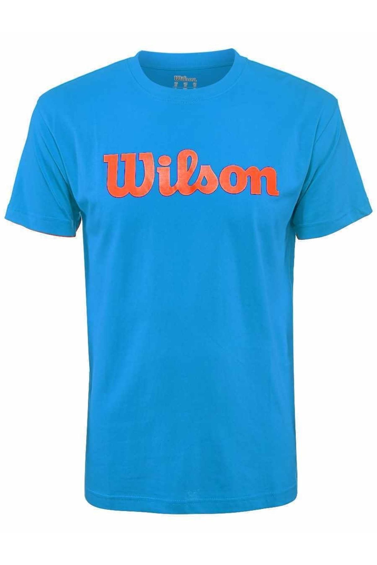 Wilson M Script Logo Cotton Mavi Erkek Tenis T-shirt
