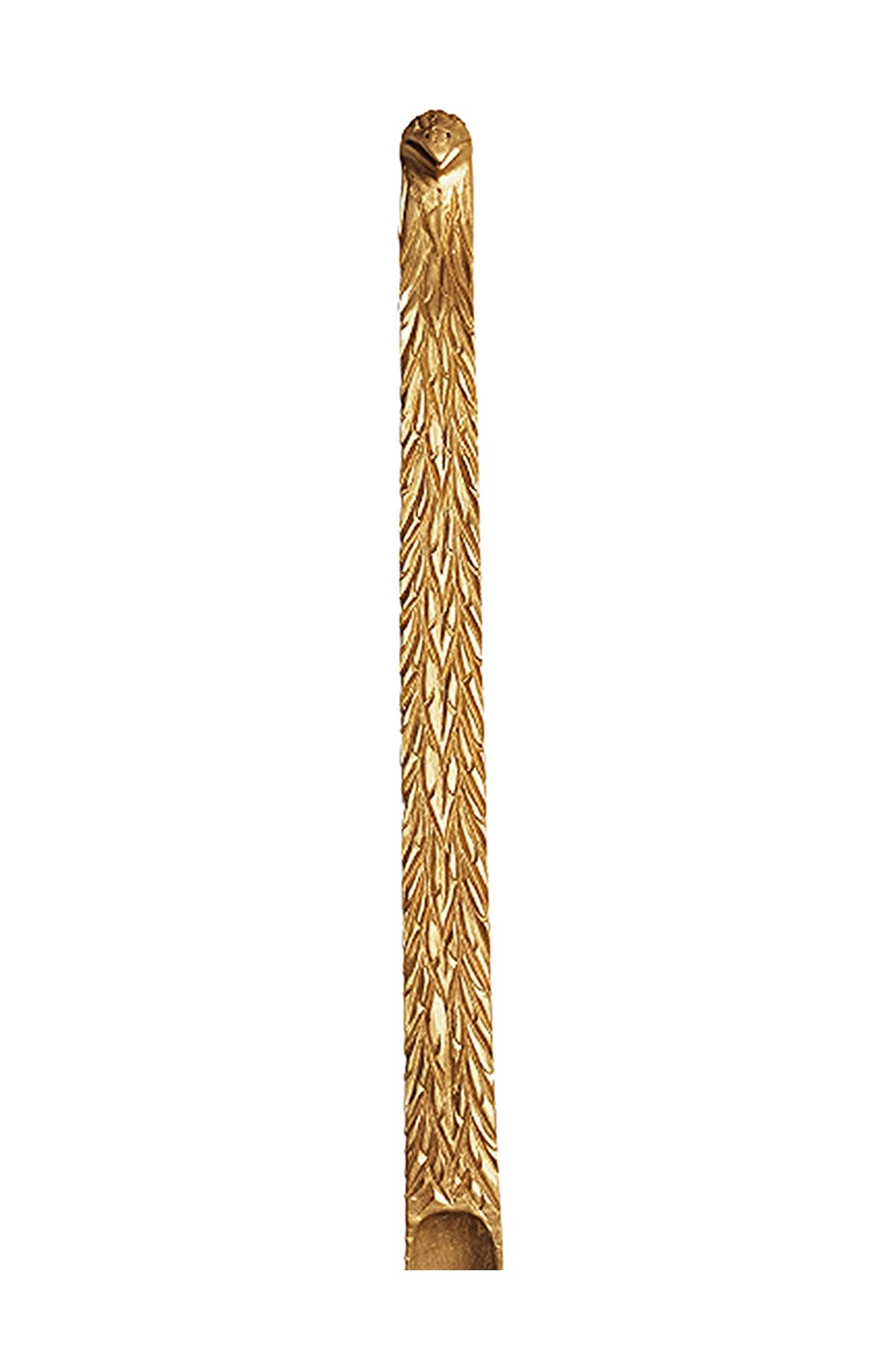 ROZASSHOME Kartal Model Altın Varak Ahşap El Oyması Ayakkabı Çekeceği 75 Cm