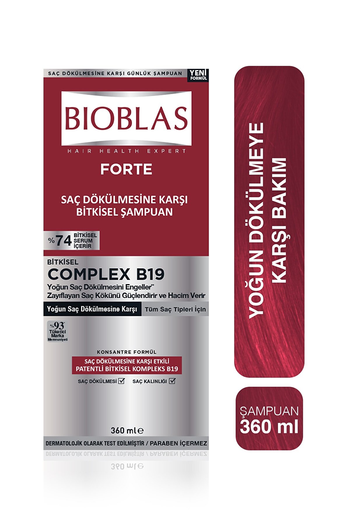 Bioblas Forte Dökülme Önleyici Şampuan 360 Ml %74 Bitkisel Serum Içerir