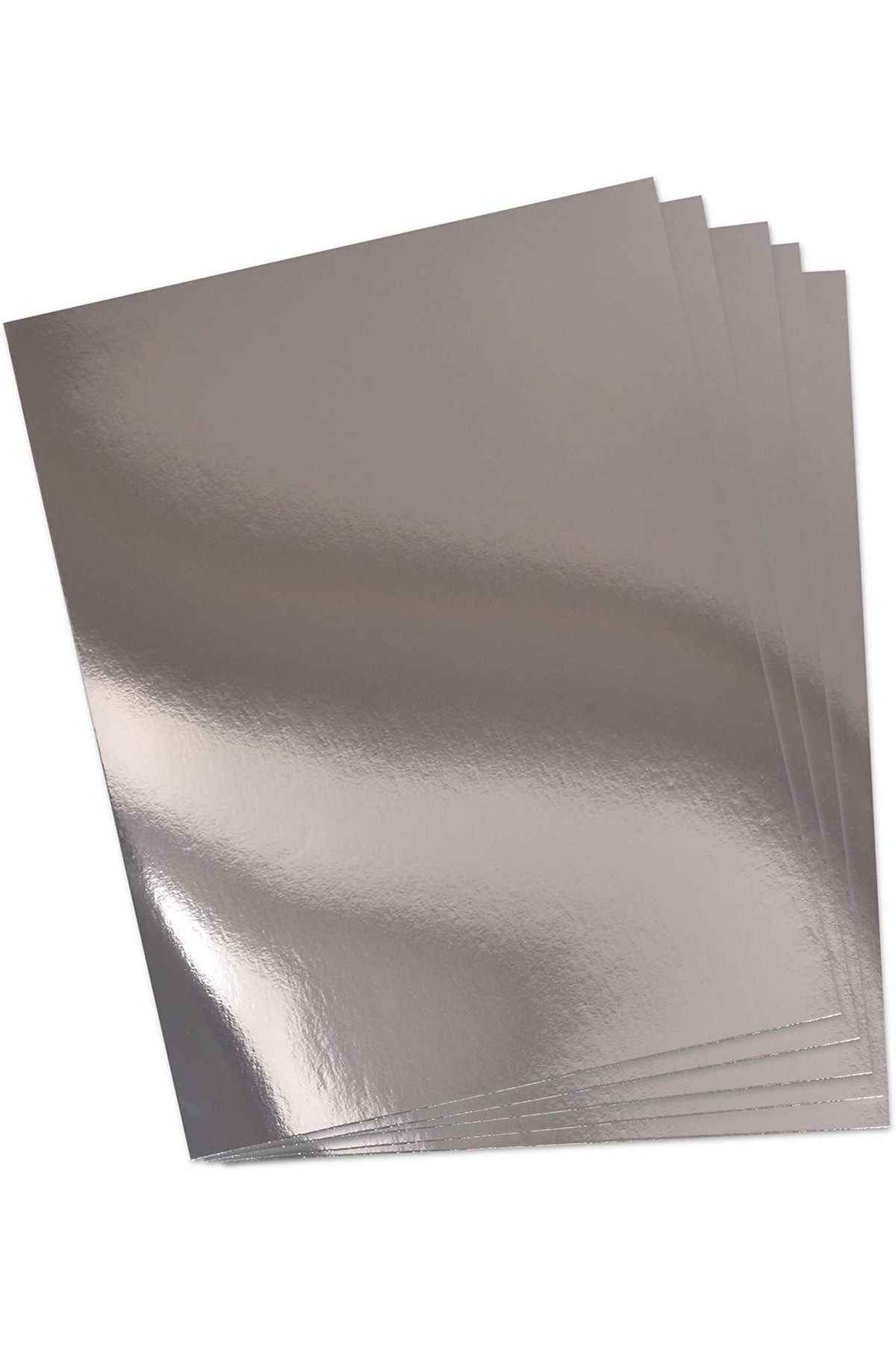 roco paper Metalik Fon Kartonu - Aynalı Fon Kartonu - 200 Gr. 50*70 Cm - Gümüş
