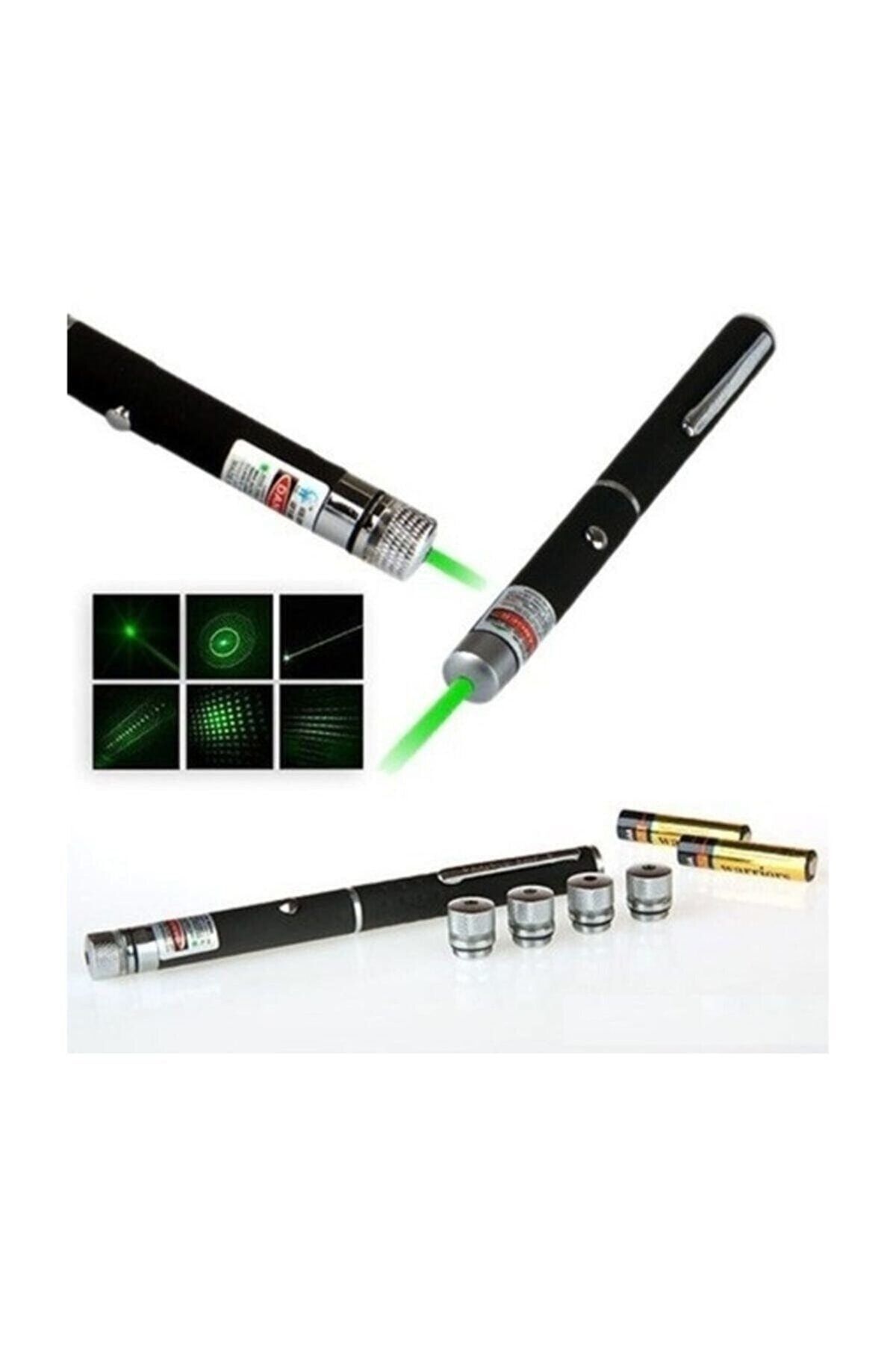 AGUILAS Green Yeşil Kalem Tipi Lazer Pointer 5 Başlıklı Lazer