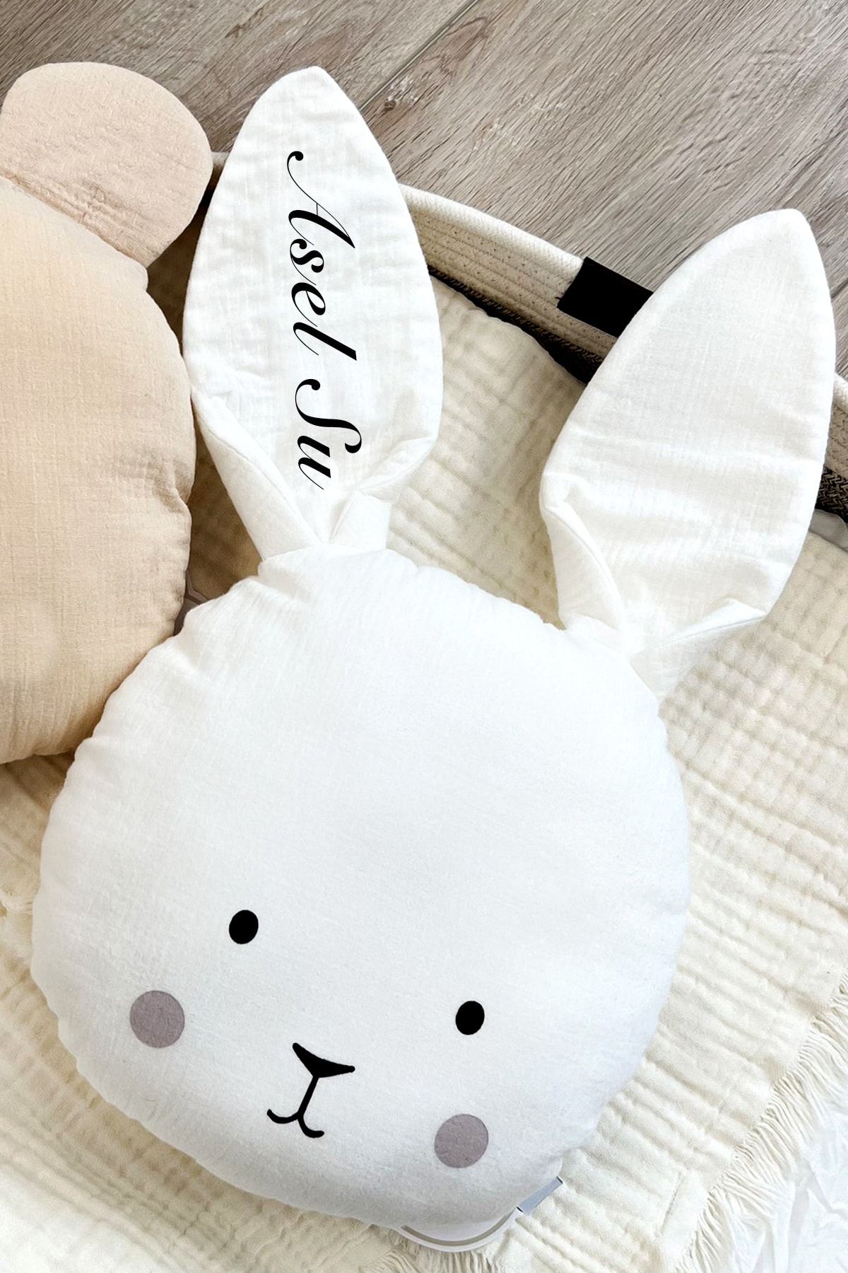 Miomundo Bebek Ve Çocuk Odası Isimli Sevimli Tavşan Yastık Seti Uyku Arkadaşları Süs Yastıkları