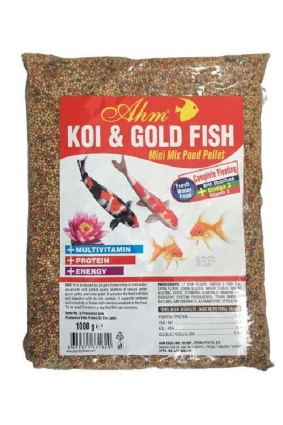 Ahm Koi Ve Japon Mix Yem 1 Kg