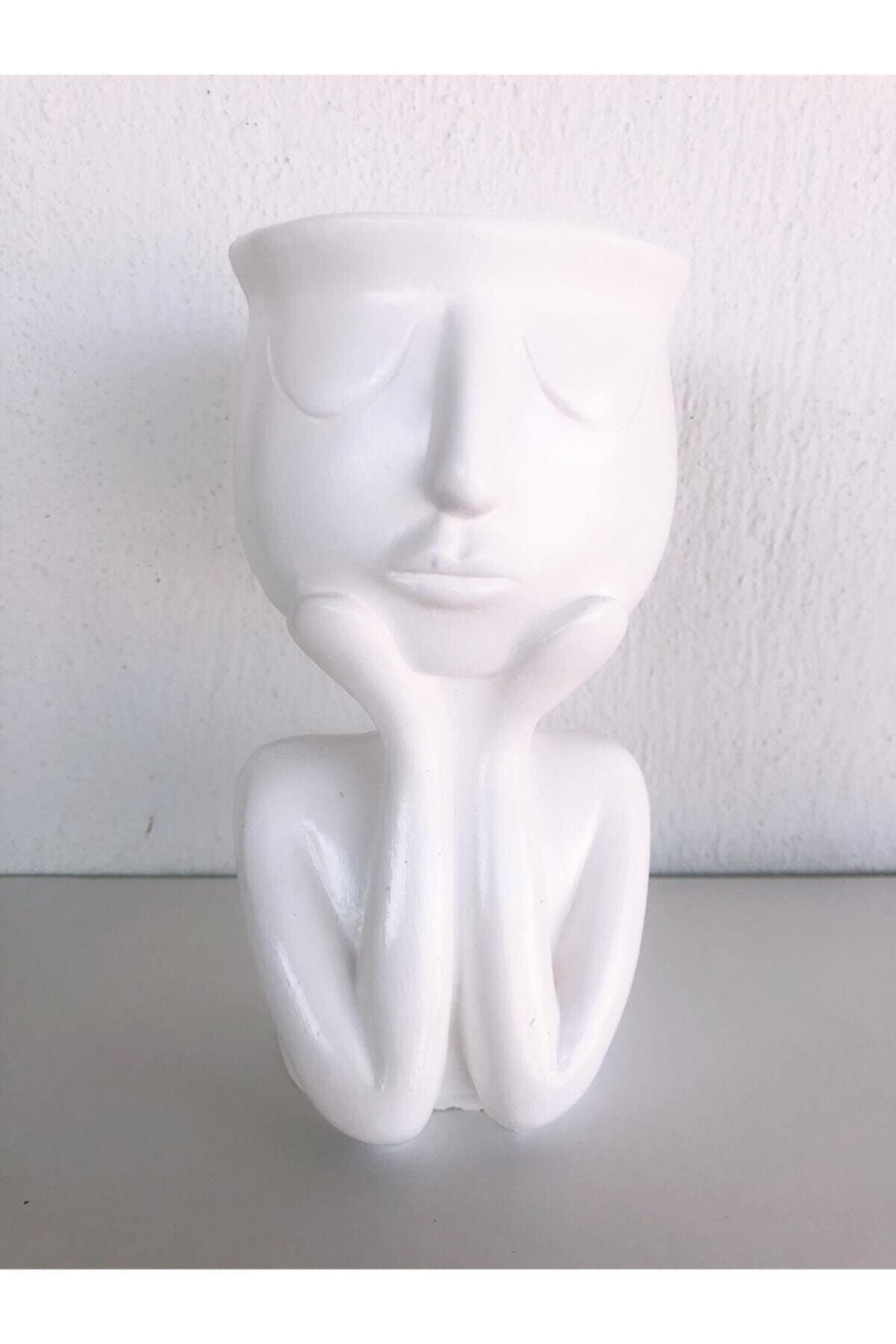 KOLDEMARTCOLLECTİON Thinking Vase Collection | Düşünen Saksı Koleksiyonu - Beyaz