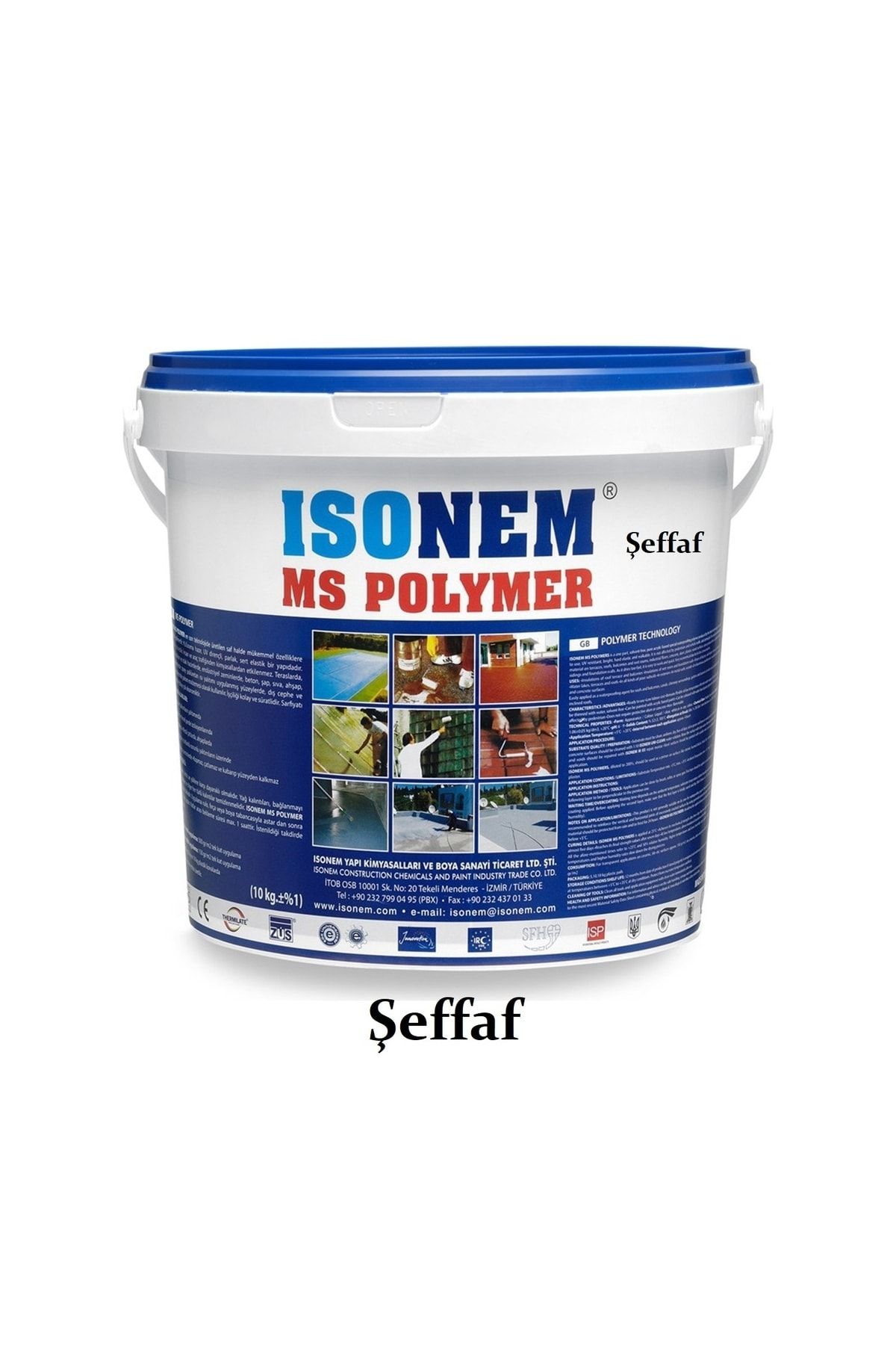 Isonem Ms Polymer Şeffaf Teras, Çatı Ve Balkonlarınız Için Su Yalıtımı - %300 Elastik Su Yalıtımı - 10 Kg -