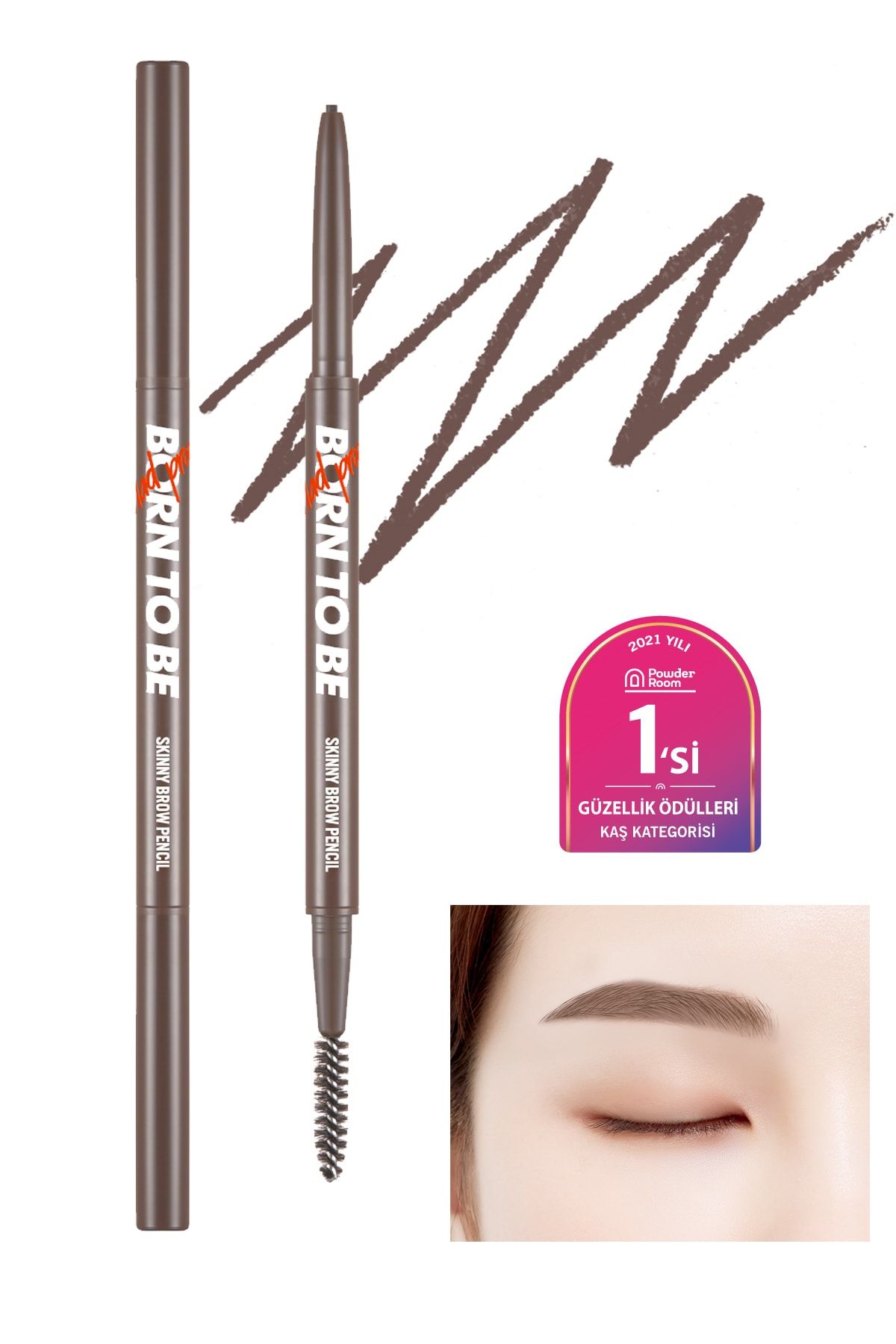 Missha Kalıcı Etkili Ultra Ince Uçlu Kaş Kalemi Madproof Skinny Brow Pencil 04 Ash Brown