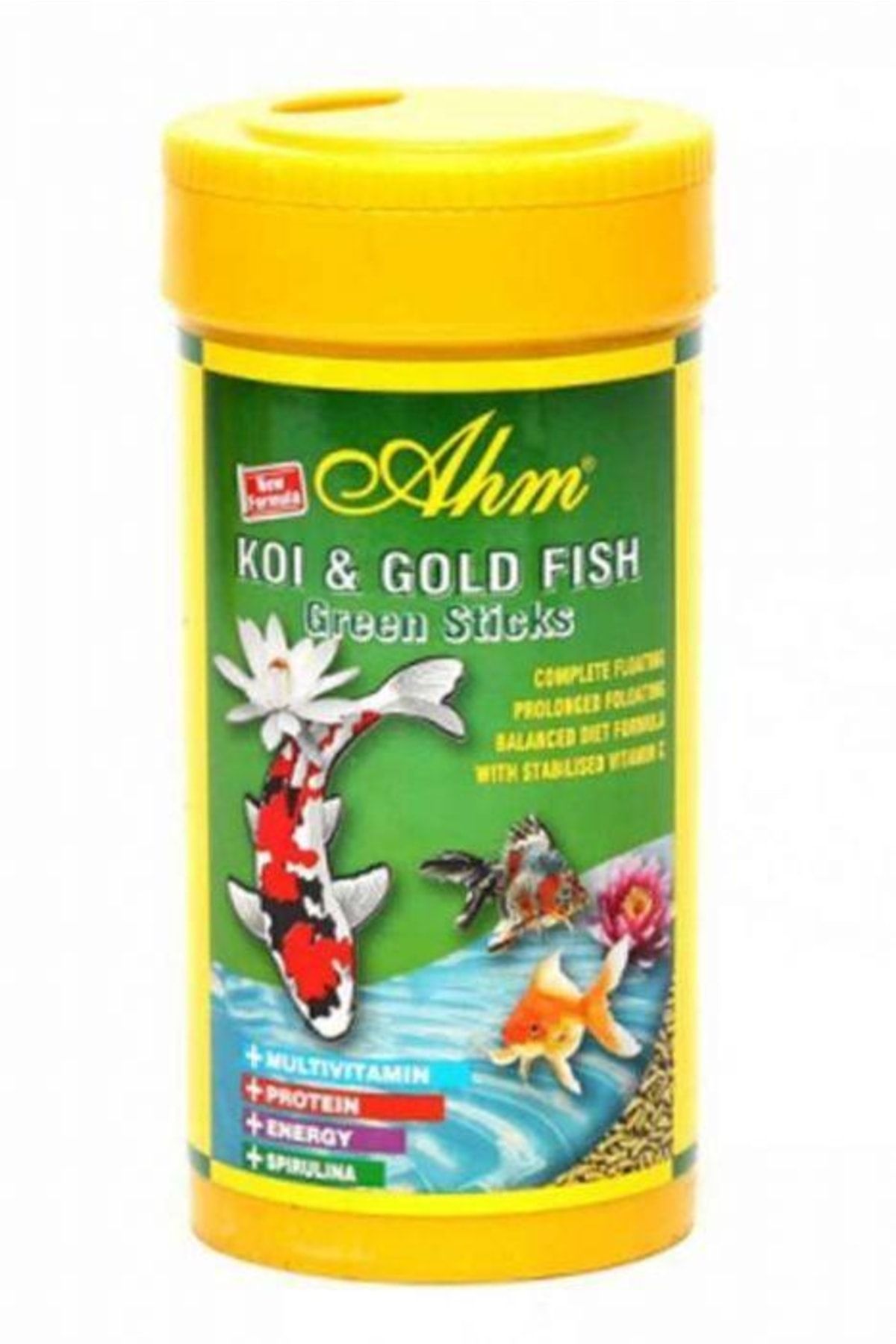 Ahm Koi Goldfish Green Pond Sticks 250ml Balık Yemi