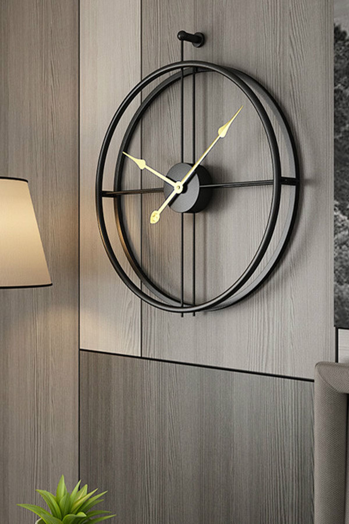 AGA KONSEPT La Clock Xxl 90 Cm Siyah, Modern Dekoratif Ispanyol Tarzı Duvar Saati