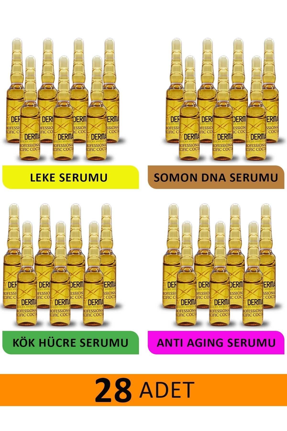 MYDERMA 4'lü Serum (Somon Dna-kök Hücre-anti-aging-leke)