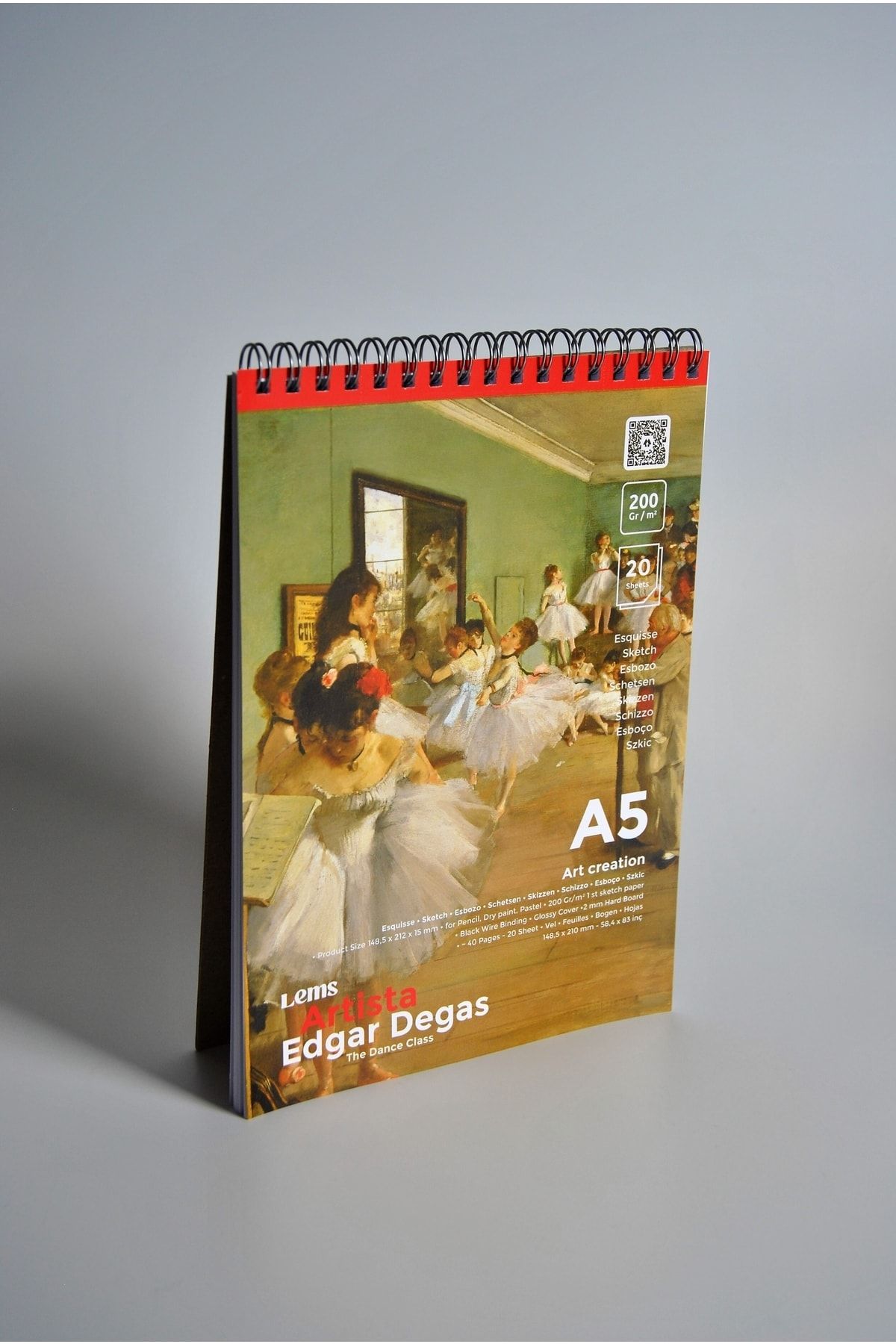 Lemsstudio Artısta Edgar Degas - The Dance Class 200 Gr. A5 Sketchbook Eskiz Defteri