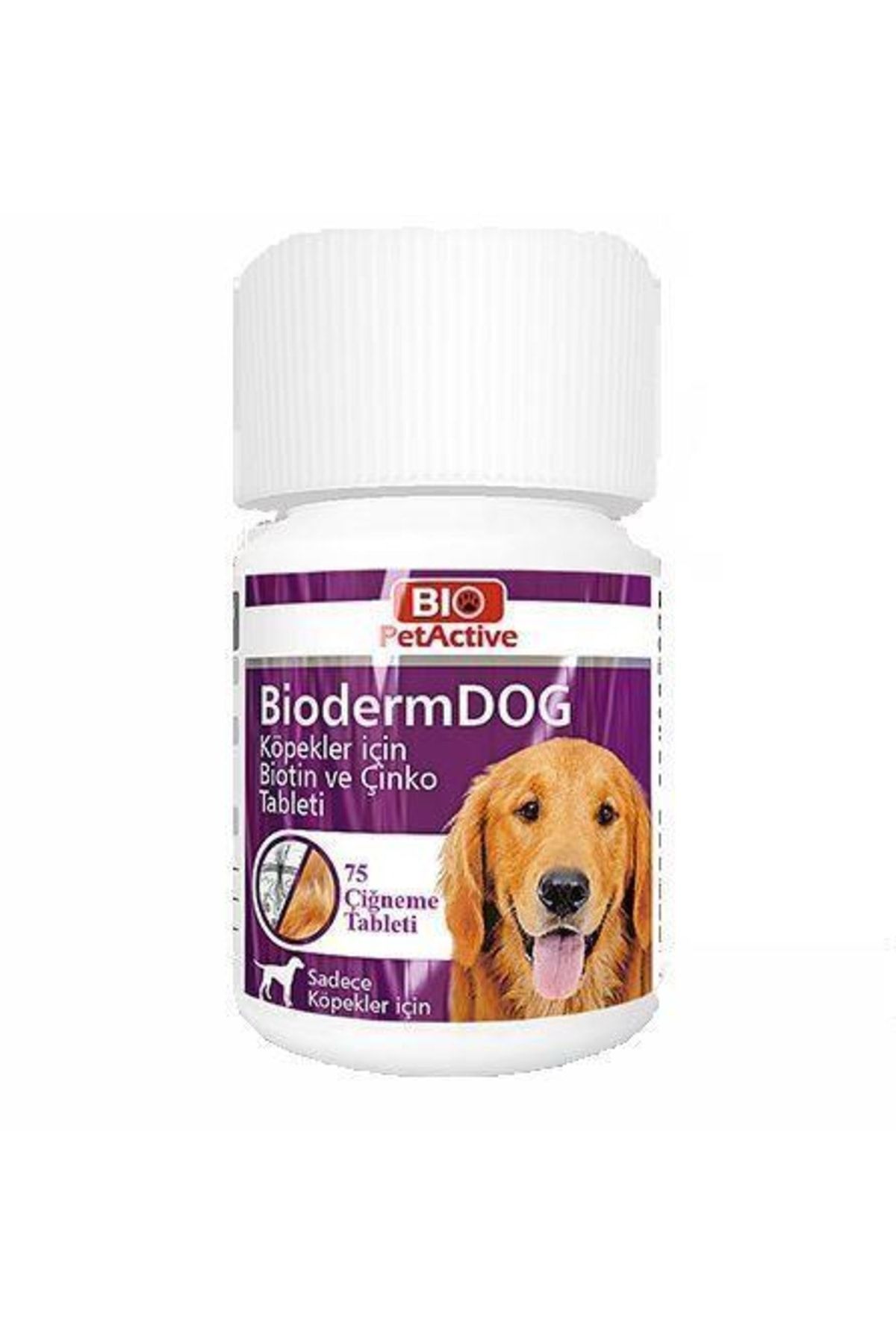 Bio PetActive Bio Pet Active Biodermdog Köpek Için Çinko Çiğneme Tableti 75 Adet