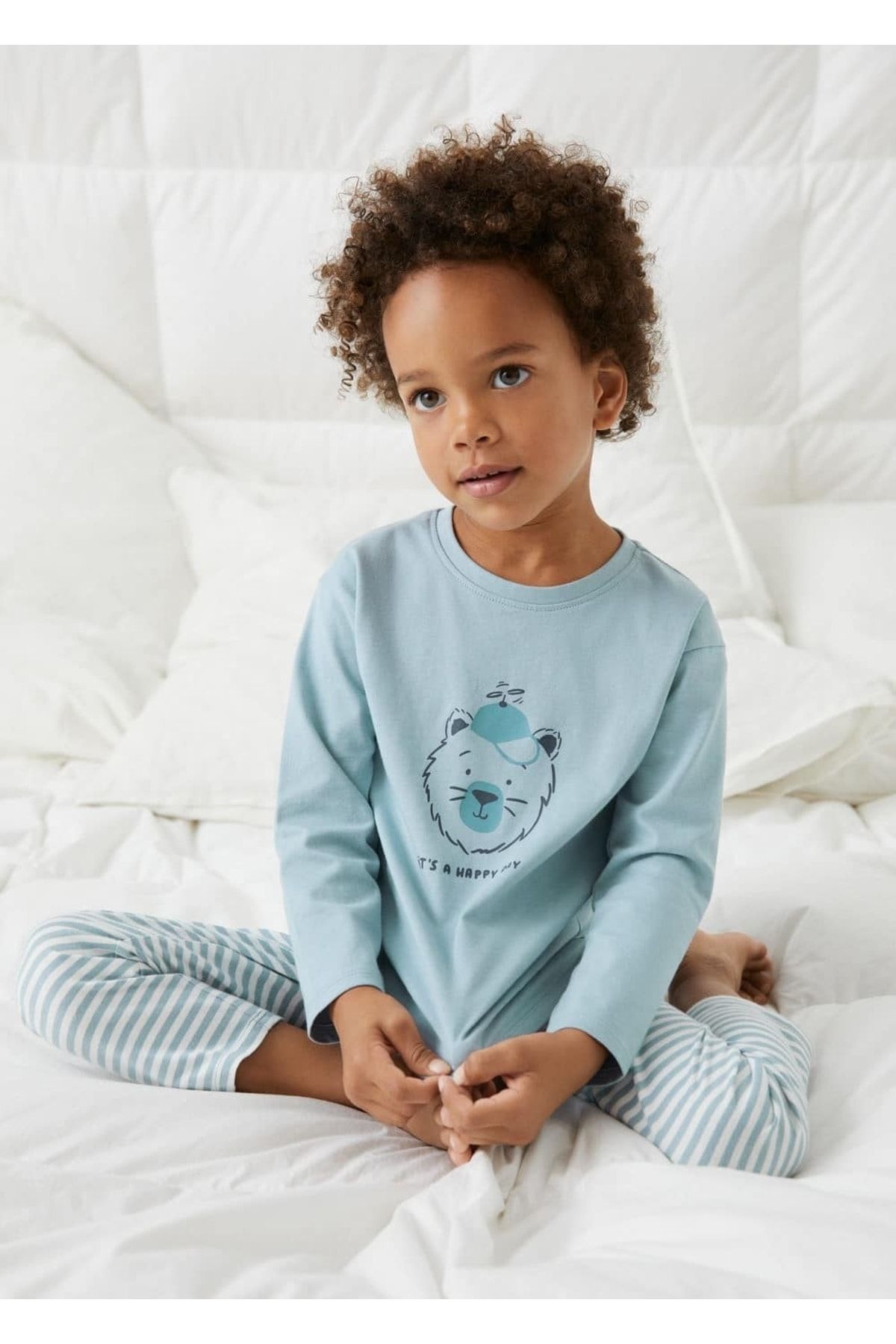 MANGO Baby Desenli Uzun Pijama
