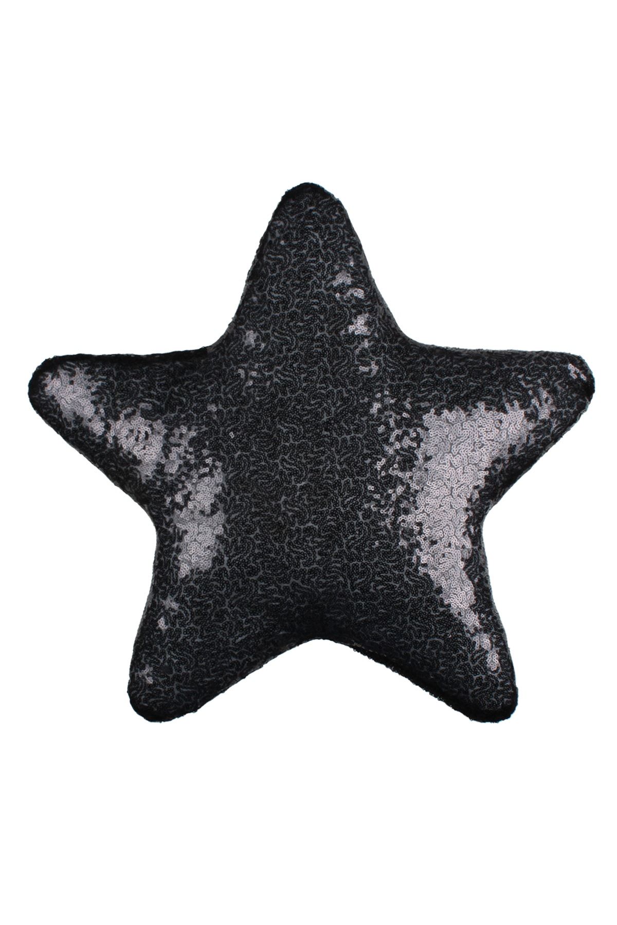 Bc Home Siyah Yıldız Şekilli Pullu Payetli Dekoratif Yastık