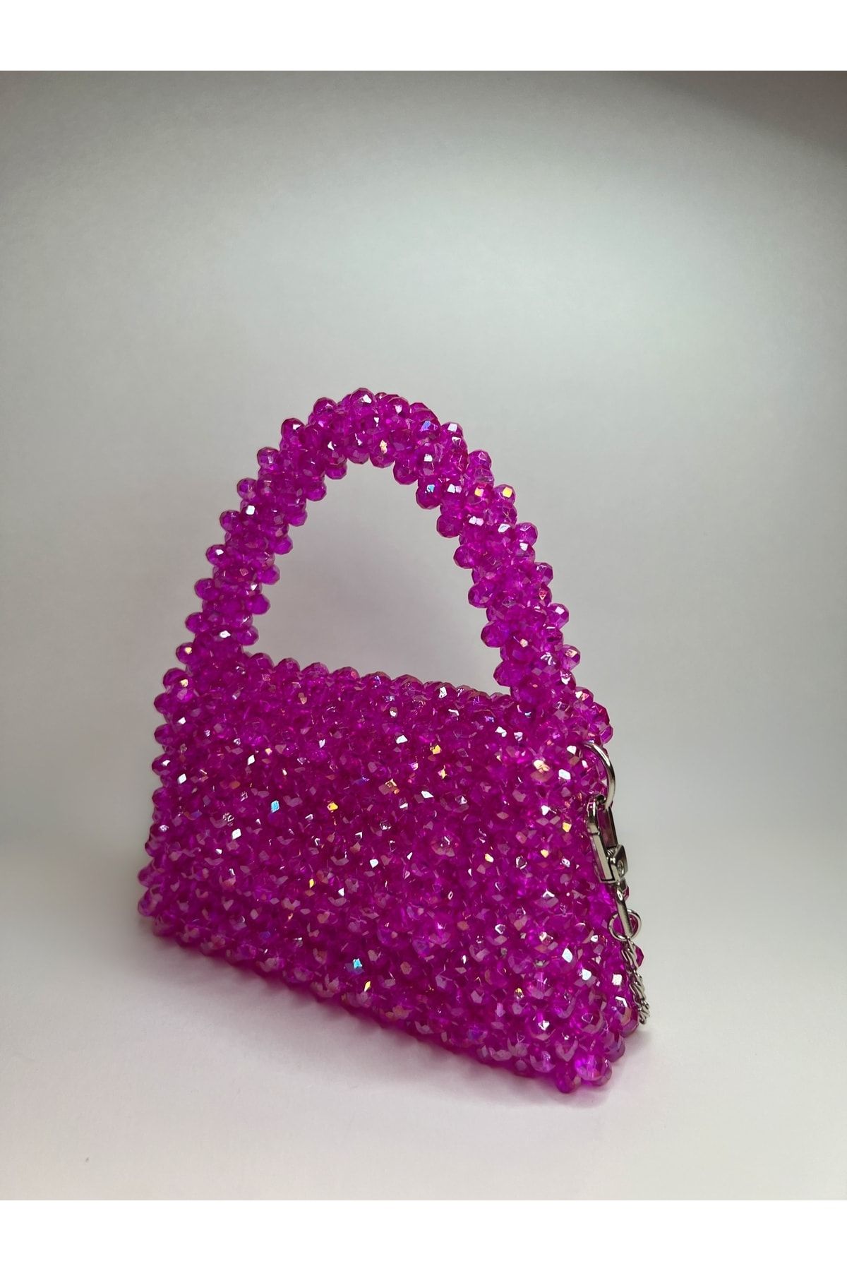 Jasmine Crystal Bag Jasmine Valentino Pink Pembe Kristal Boncuk Askılı El Ve Omuz Kadın Çanta