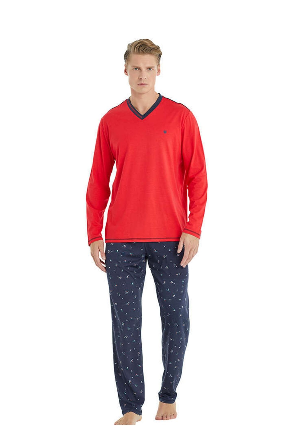 Blackspade Kırmızı Melanj Erkek Pijama Takımı 30951