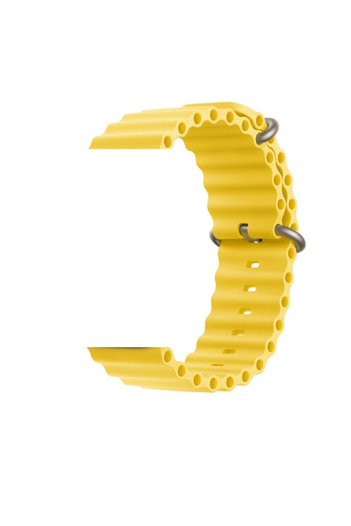 Gpack Watch 7 45mm Kordon Yeni Dizayn Silikon Hs05 Sarı Uyumlu