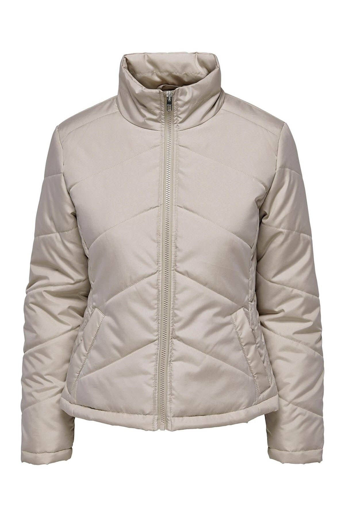 Only Kadın Mont Krem 15270919 Onllucia Quilt Jacket Otw