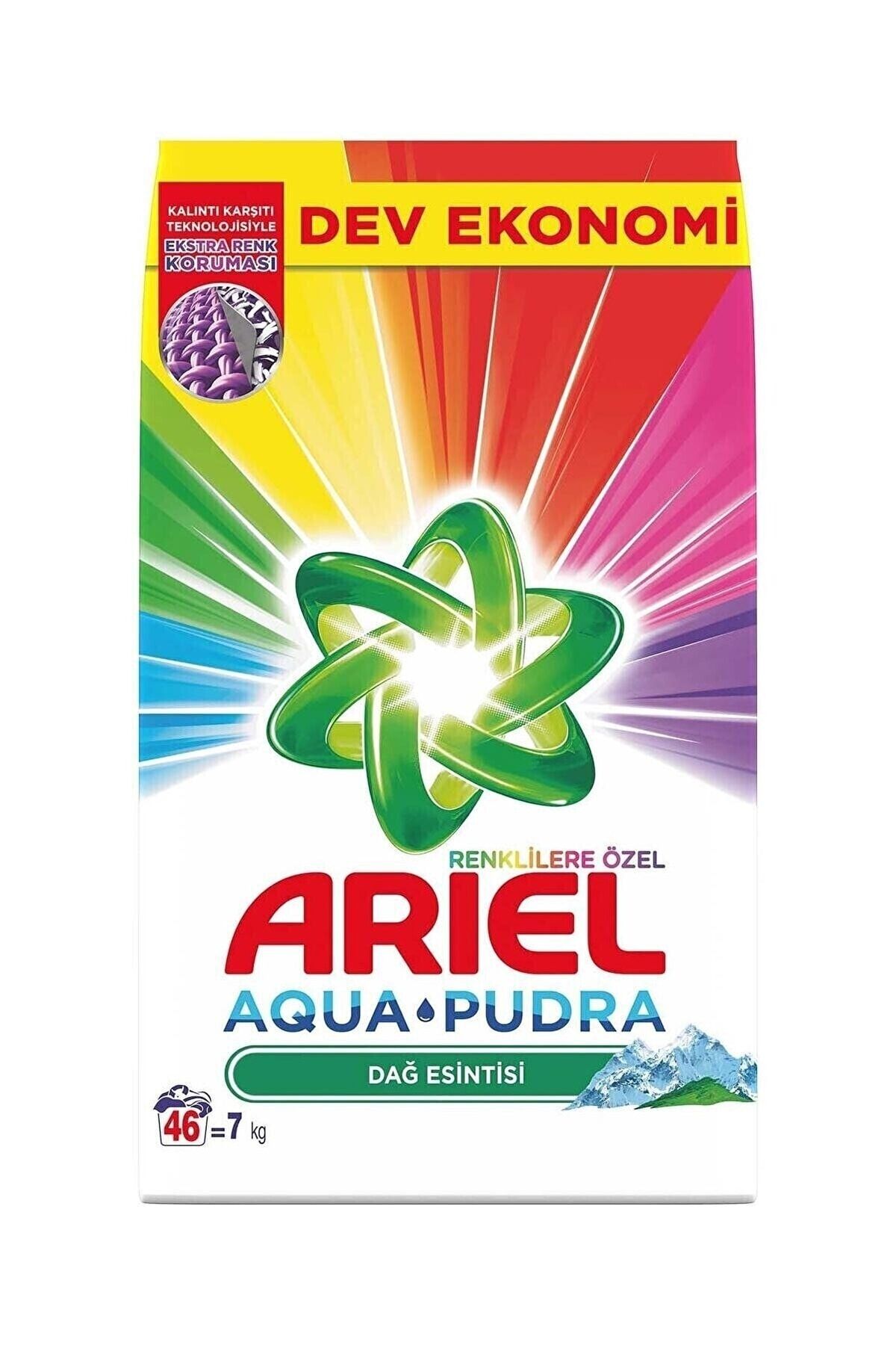 Ariel Aquapudra Dağ Esintisi Renklilere Özel 7 kg Toz Çamaşır Deterjanı