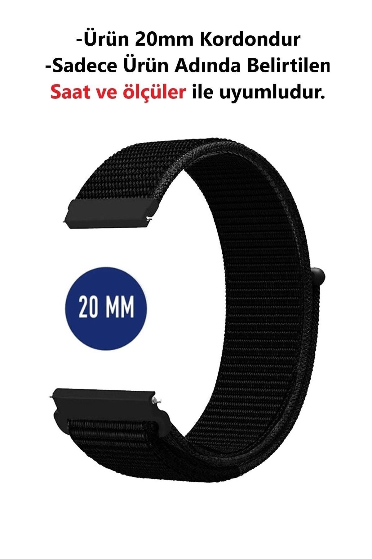 CONOCER Samsung Galaxy Watch Active 2(40MM-44MM) - Active 1 Uyumlu 20mm Hasır Dokuma Kordon Kayış