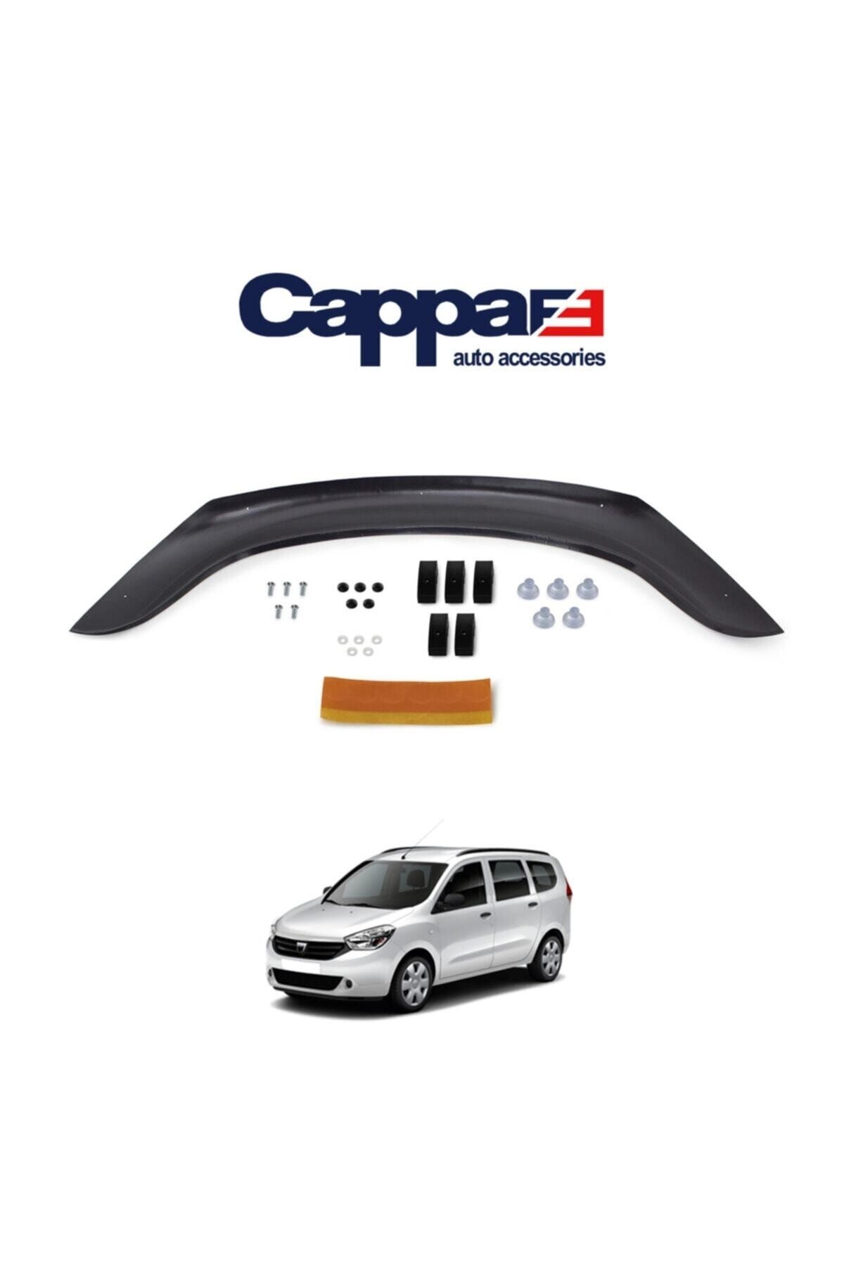 Cappafe Dacia Lodgy Ön Kaput Koruyucu Rüzgarlığı 4mm Akrilik (abs) Piano Black 2013 Ve Sonrası