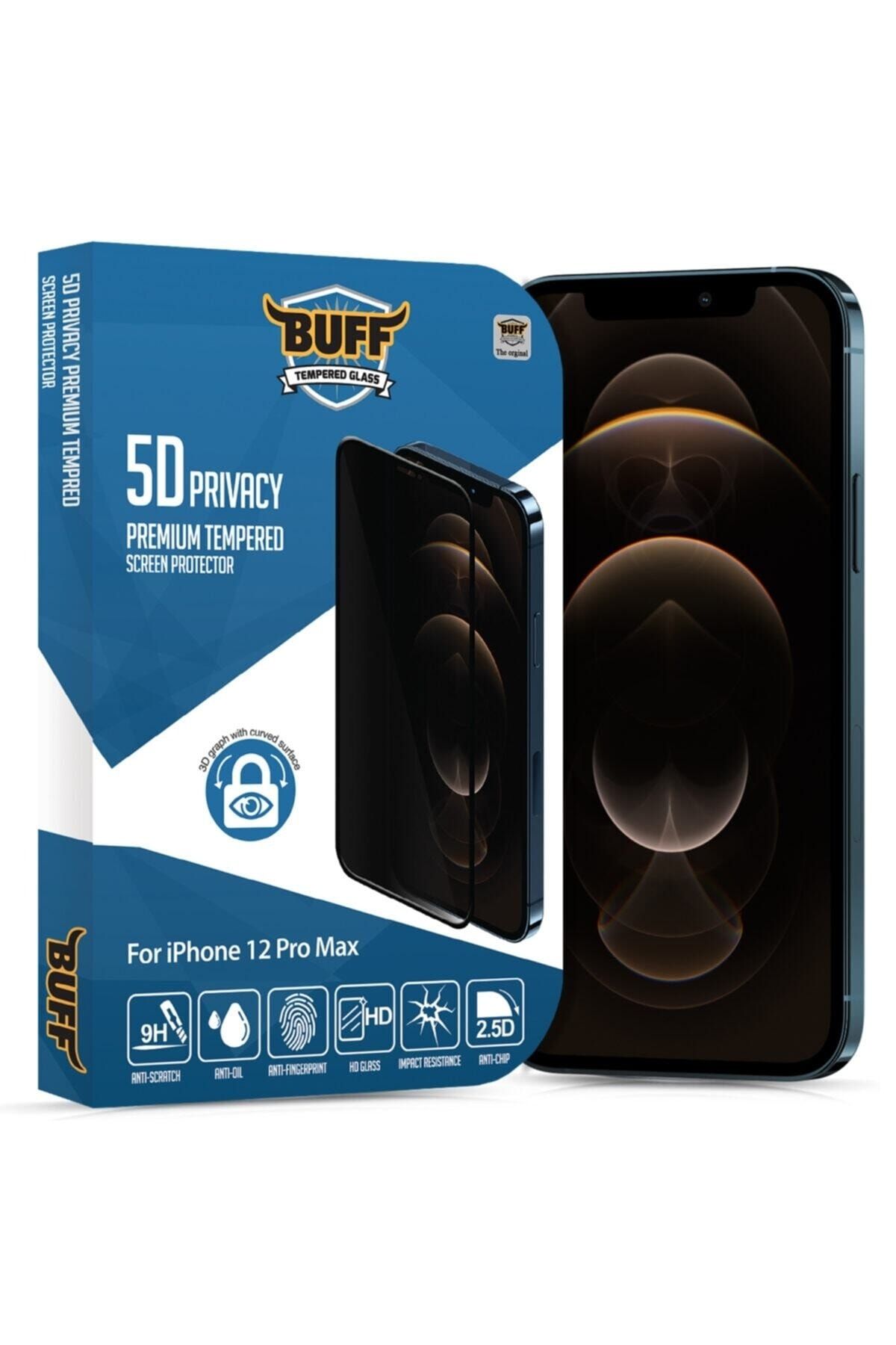 Buff Labs Buff Iphone 12 Pro Max Uyumlu 5d Privacy Ekran Koruyucu