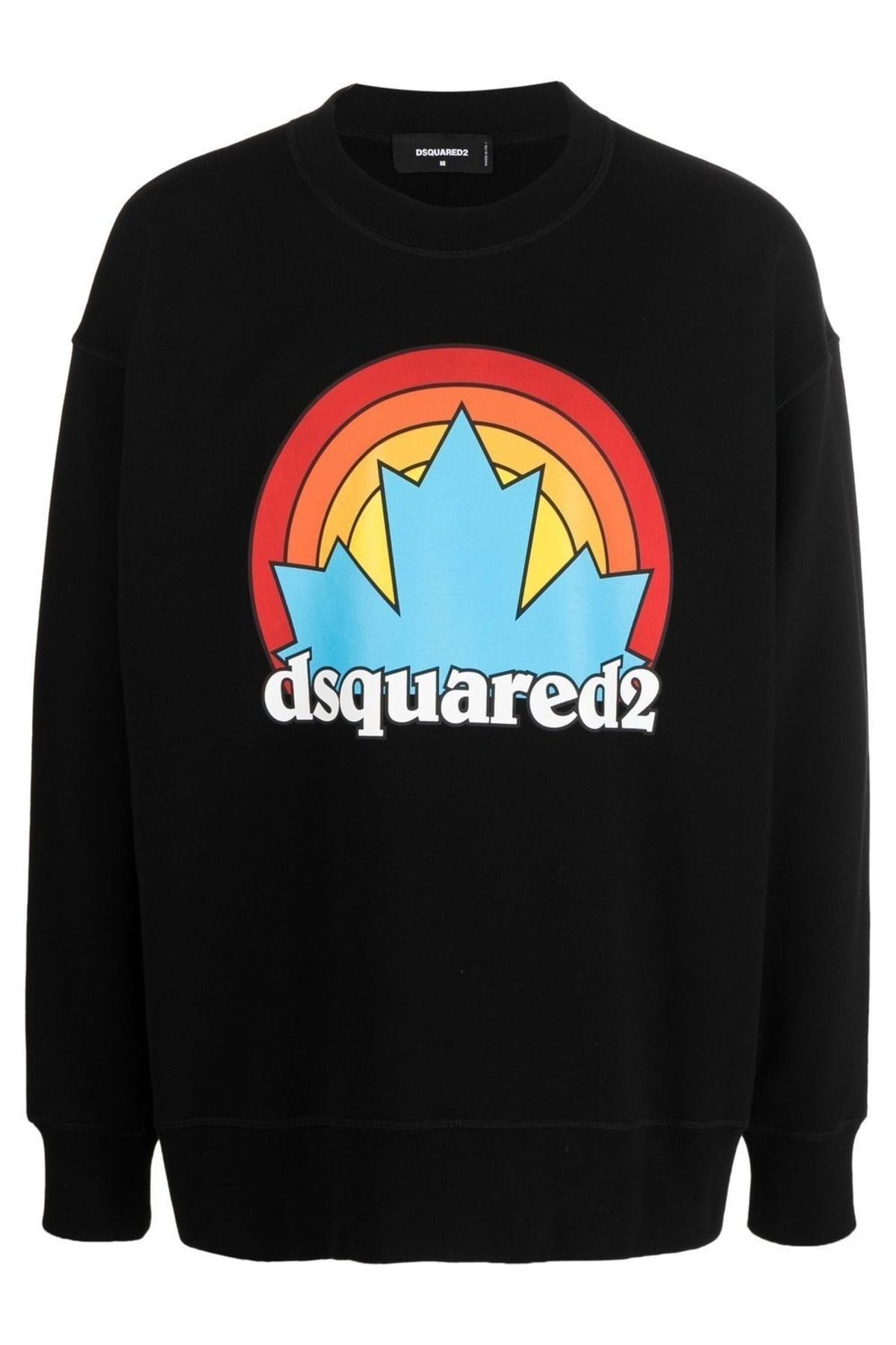 Dsquared Erkek Gökkuşağı Logolu Pamuklu Sweatshirt