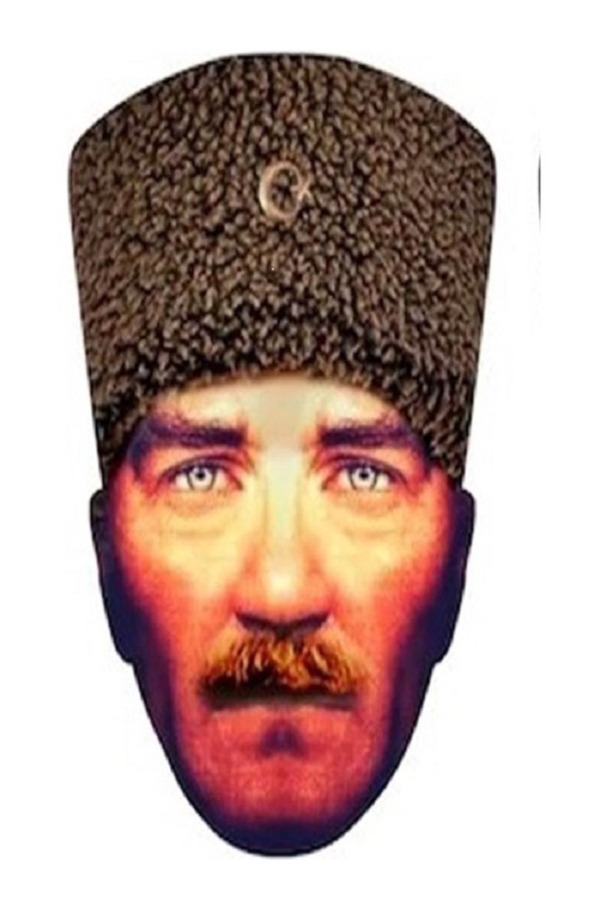Party Country Atatürk Maskesi Karton 10 Adet Renkli
