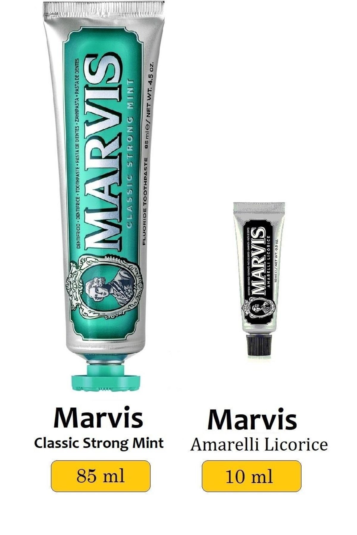 Marvis Classic Strong Mint Diş Macunu 85 Ml Amarelli Licorice 10 Ml