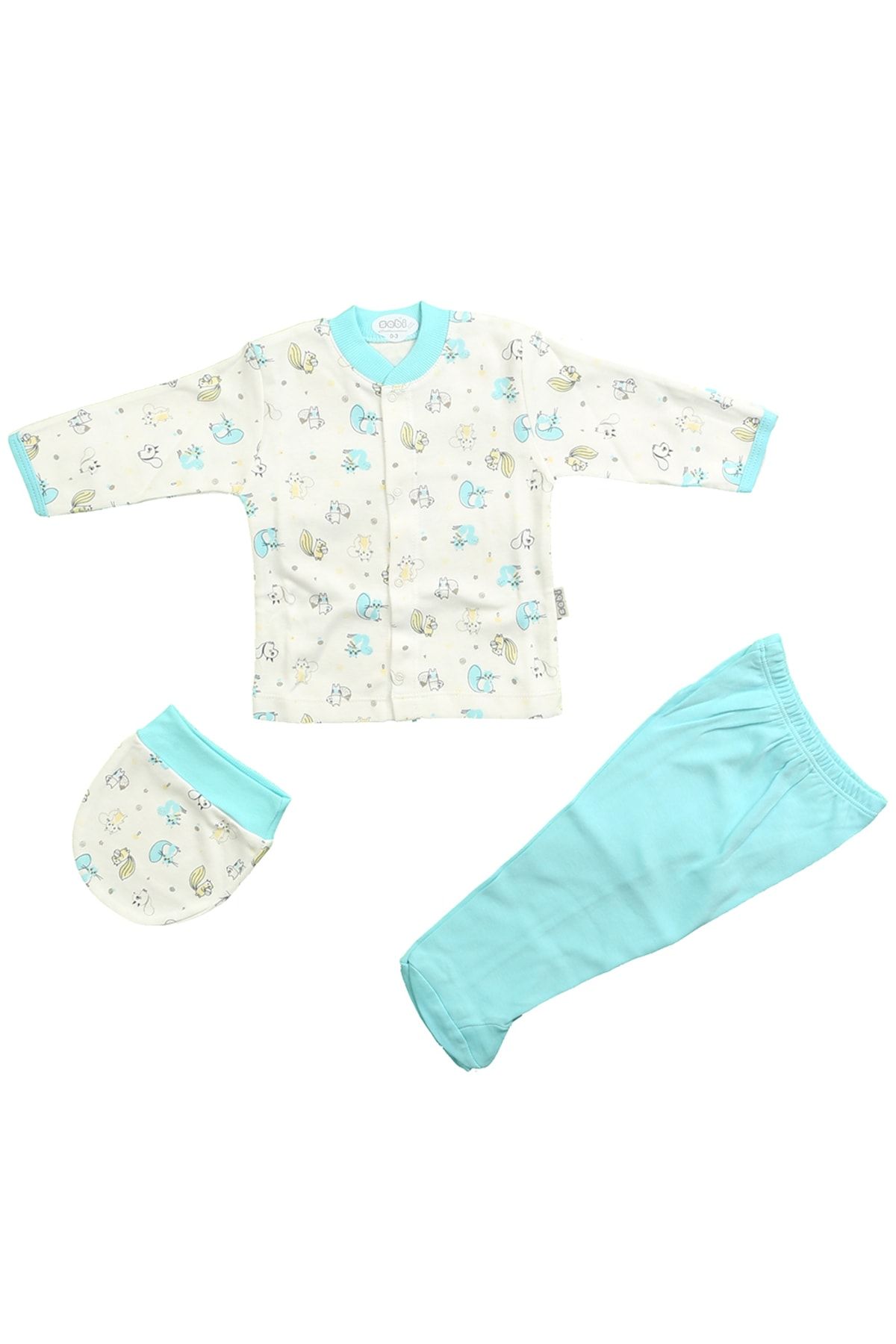 Sebi Bebe Bebek Pijama Takımı Desenli Sincap Baskılı