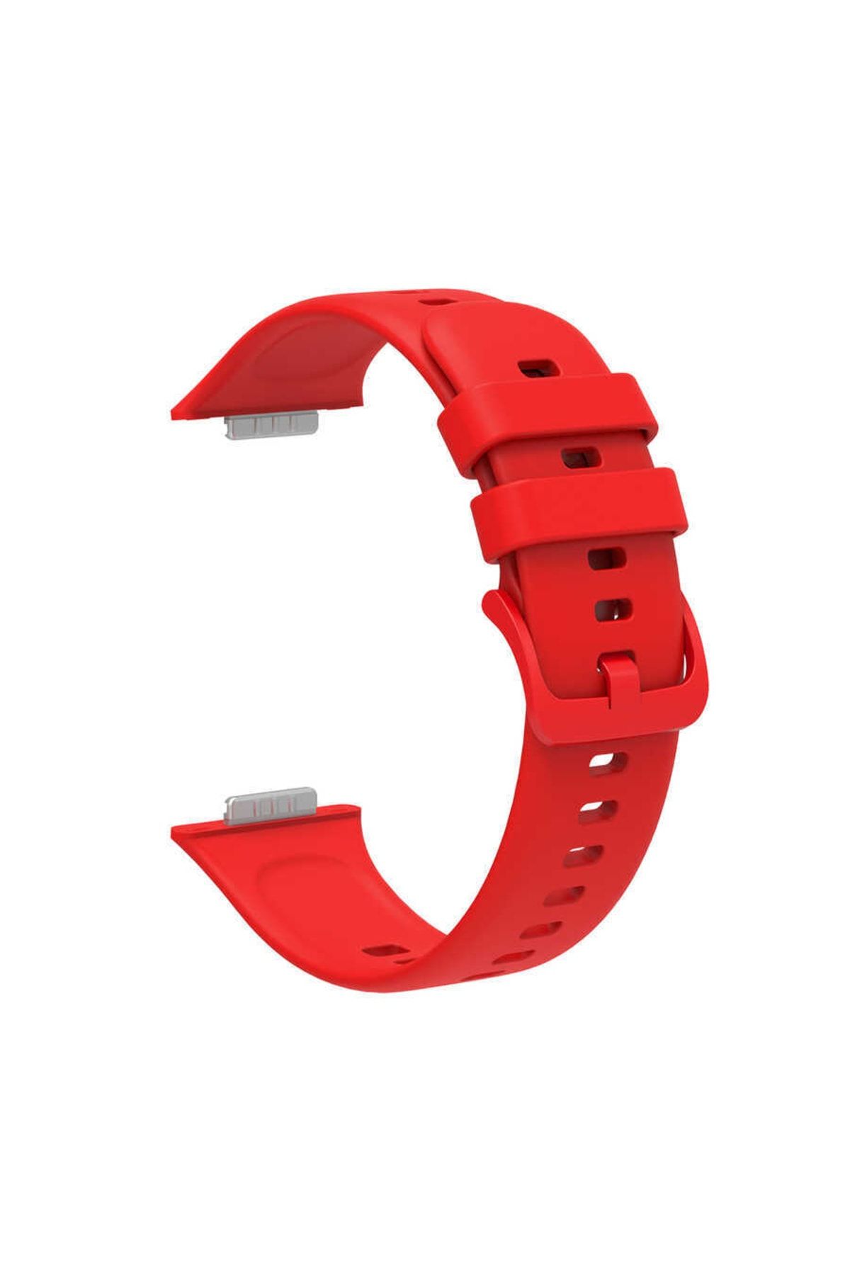 SMCASE Huawei Watch Fit 2 Kordon Renkli Mat Kançalı Silikon Krd 43 Kırmızı